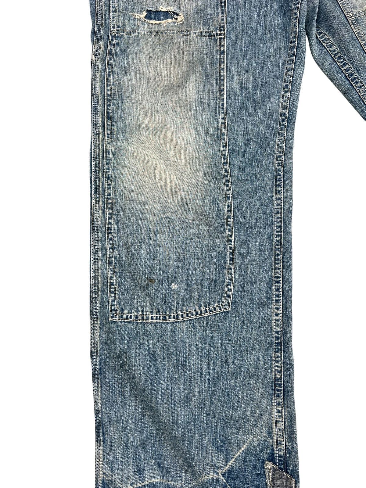 ANACHRONORM Dirty Mud Anachronom Japan Distress Denim Double Knee Jeans Size US 34 / EU 50 - 6 Thumbnail