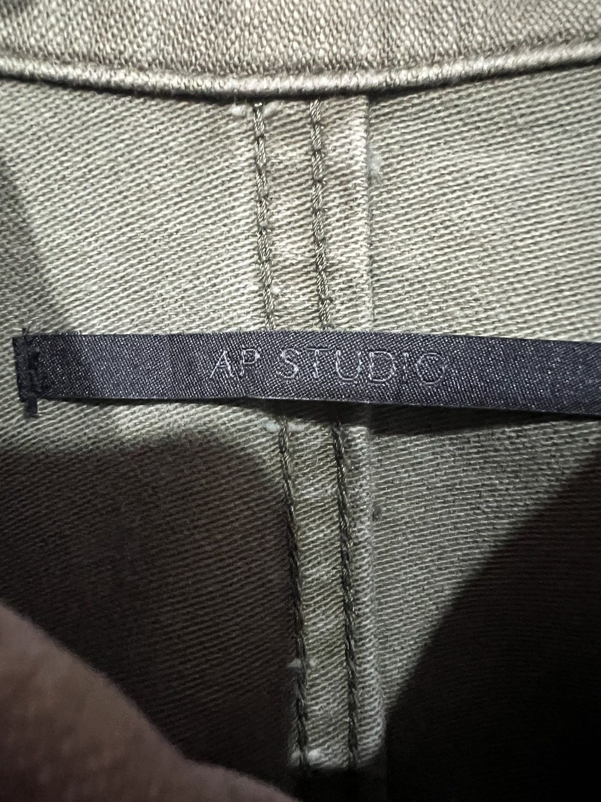 Japanese Brand 🔥 AP STUDIO POPLIN OLIVE TRUCKER TYPE-2 JACKET Size US M / EU 48-50 / 2 - 6 Thumbnail