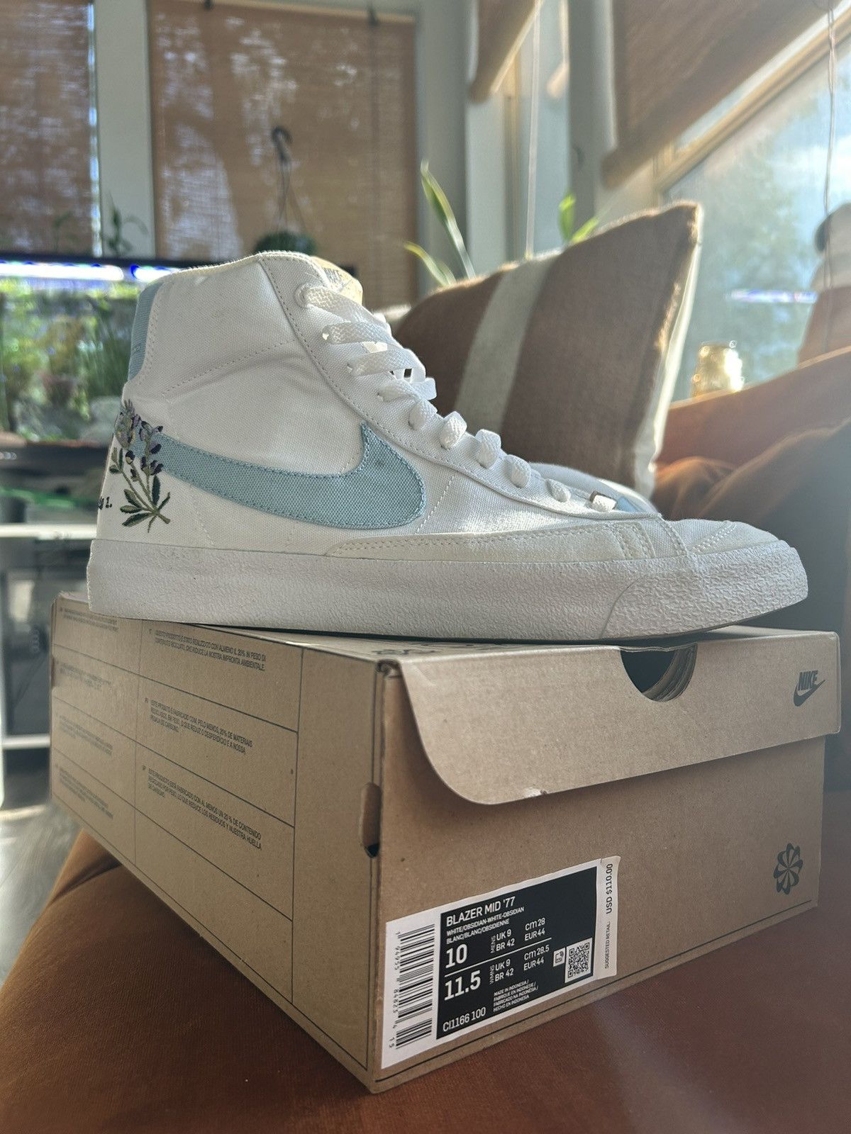 Nike Nike Blazer Mid 77 White Indigo Size US 10 / EU 43 - 4 Thumbnail