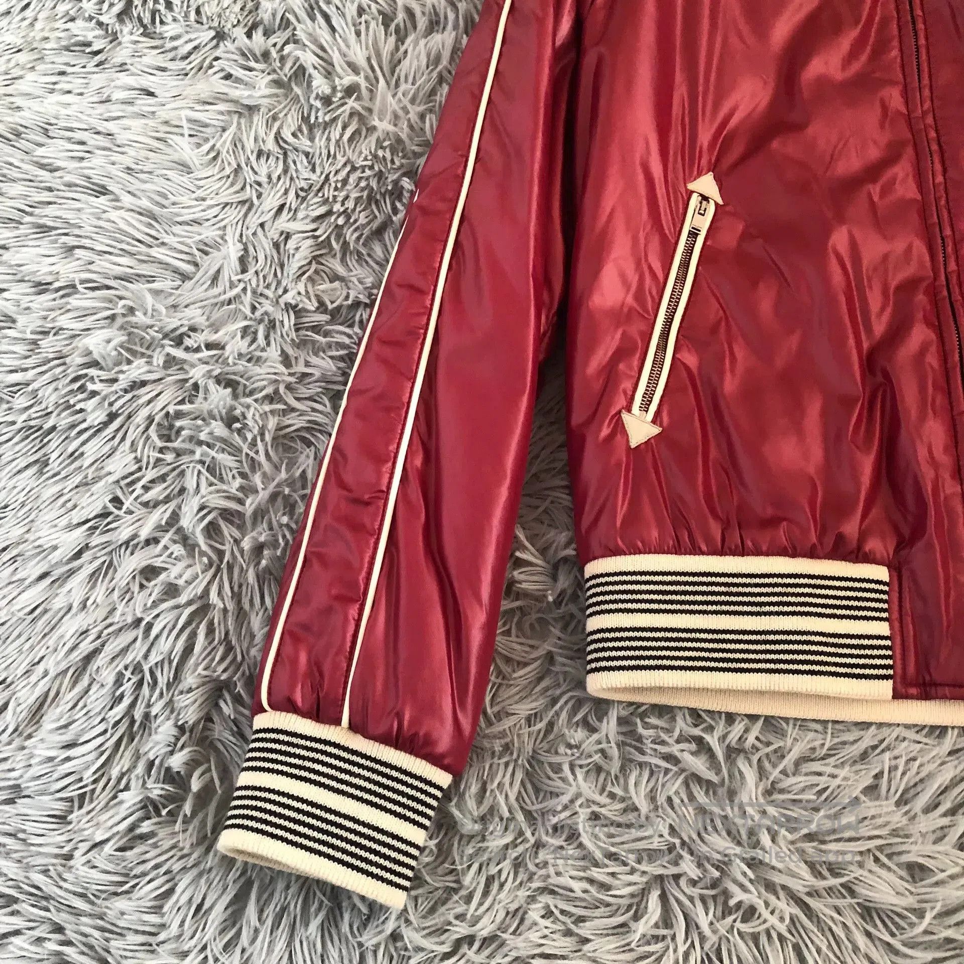 Saint Laurent Paris Saint Laurent SLP Burgundy Baseball Jacket. Size US S / EU 44-46 / 1 - 3 Thumbnail
