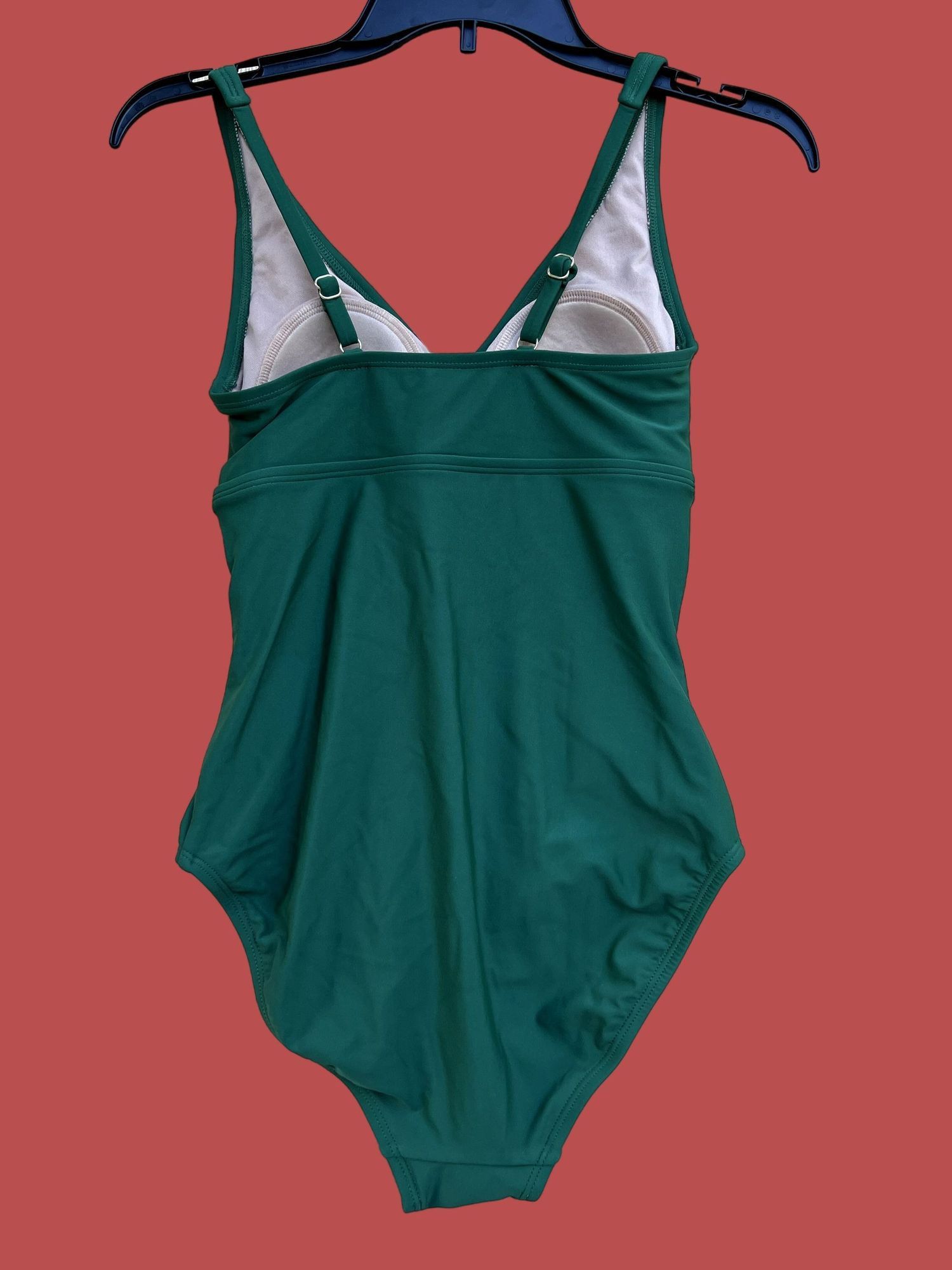 Other Kona Sol - Women's Tie-Front One Piece Swimsuit - Green - S Size ONE SIZE - 2 Thumbnail