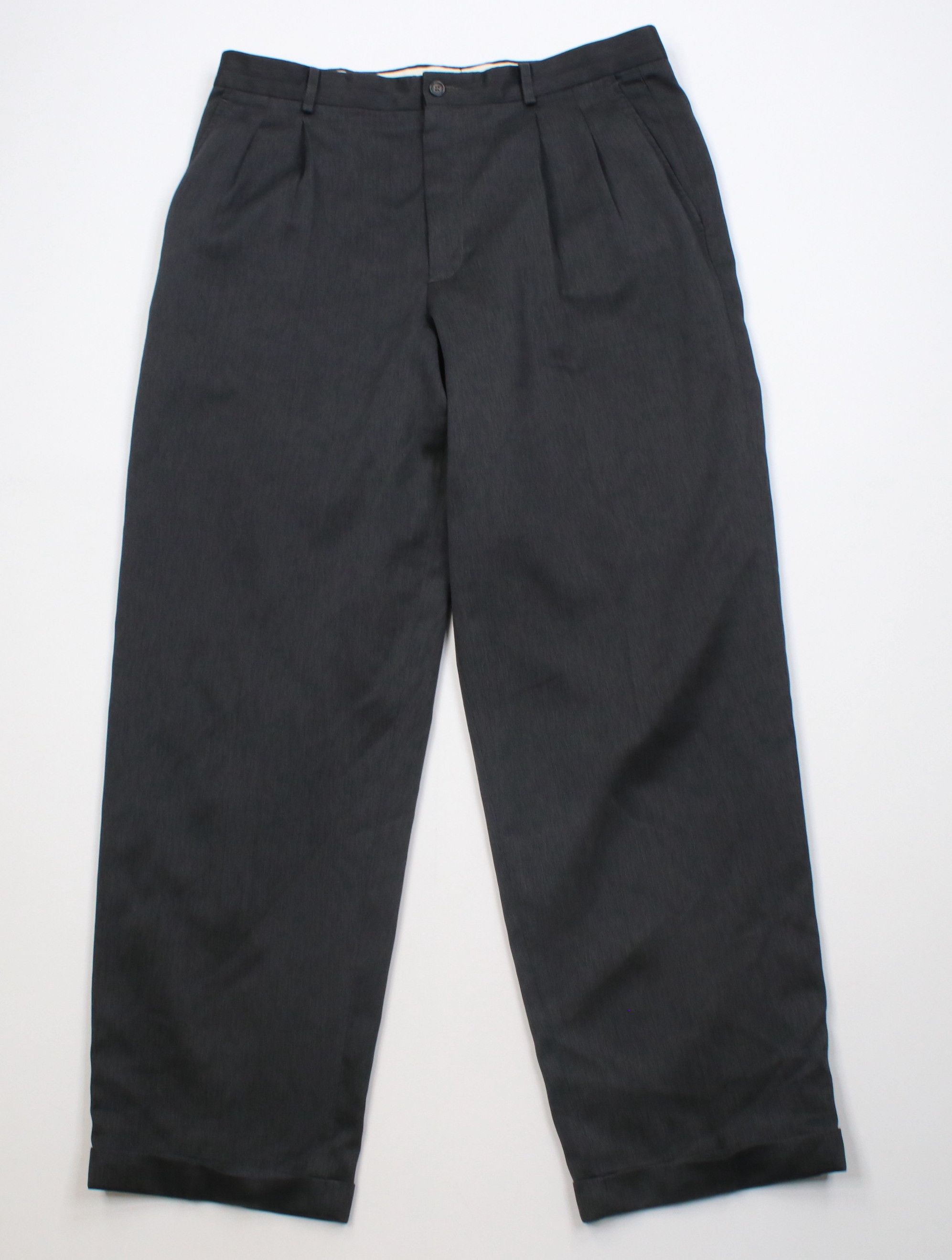 Vintage Vintage 90s Streetwear Wide Leg Chino Pants Charcoal Gray Size US 36 / EU 52 - 1 Thumbnail