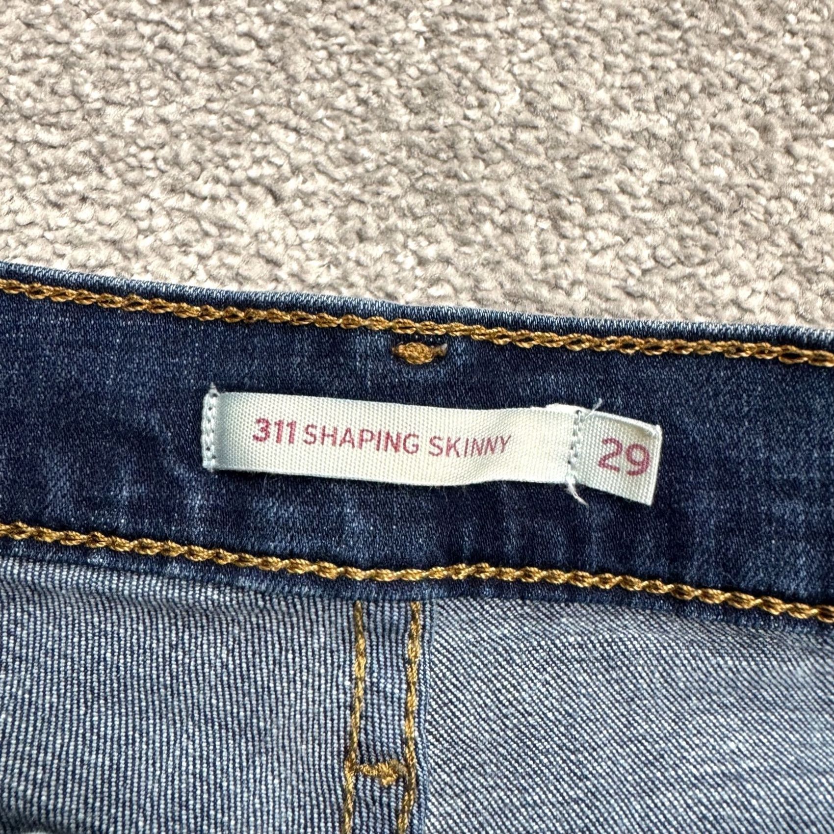 Levi's Levi's Jeans 311 Shaping Skinny Denim Womens 29 Regular 30 Blue Dark Wash Size 29" - 6 Thumbnail