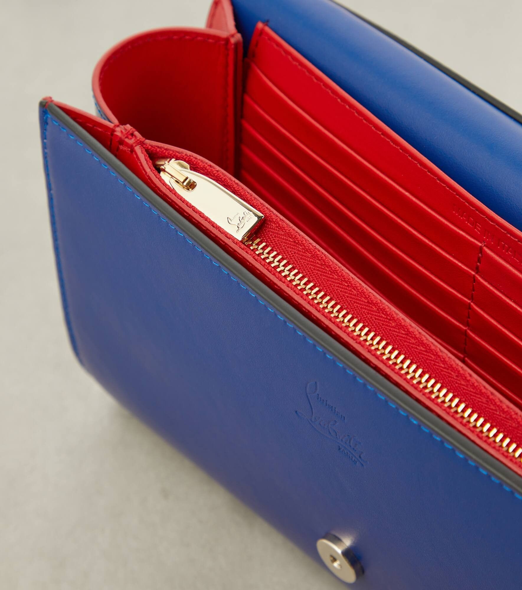 Christian Louboutin o1s1wg110125 Size:OS /Suede And Leather Clutch in Blue Size ONE SIZE - 3 Thumbnail
