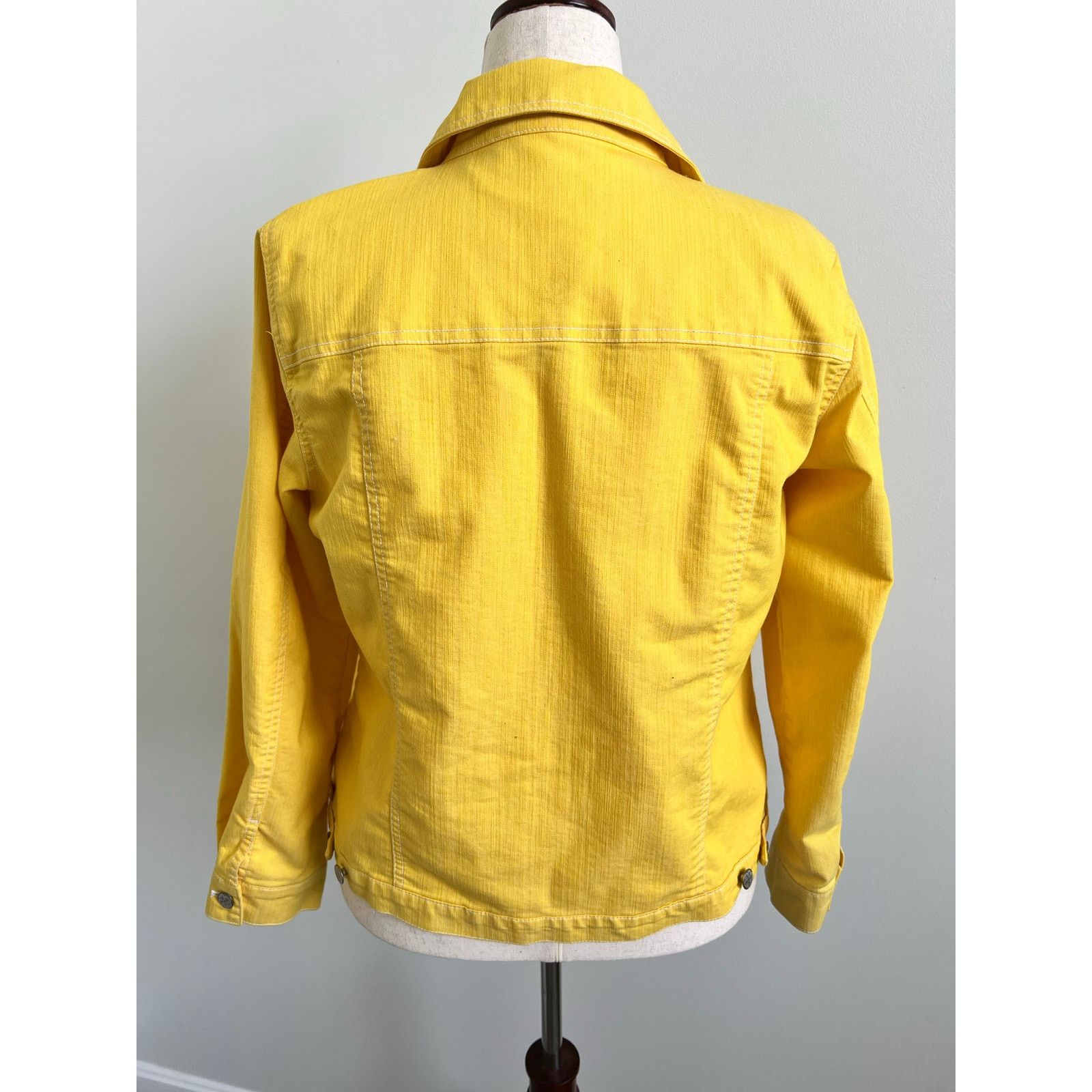 Denim & Co. D & Co Denim & Company Yellow Denim Jacket Large Size L / US 10 / IT 46 - 5 Thumbnail