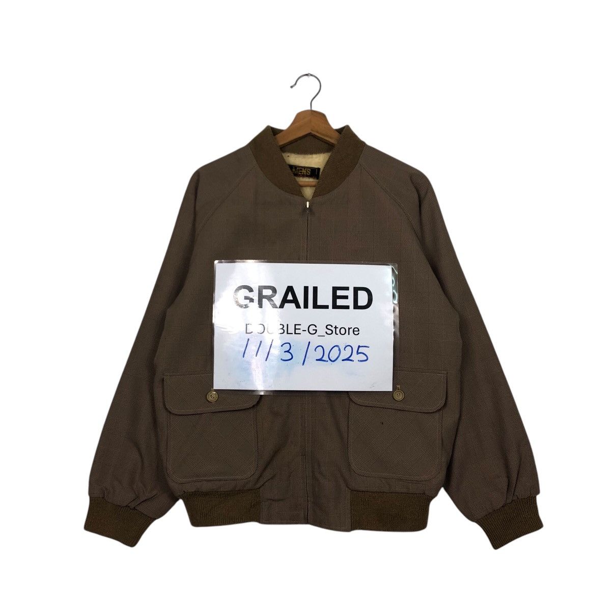 Issey Miyake 📌Vintage Bomber Jacket Jac Blanket Check Tartan Size US L / EU 52-54 / 3 - 1 Thumbnail