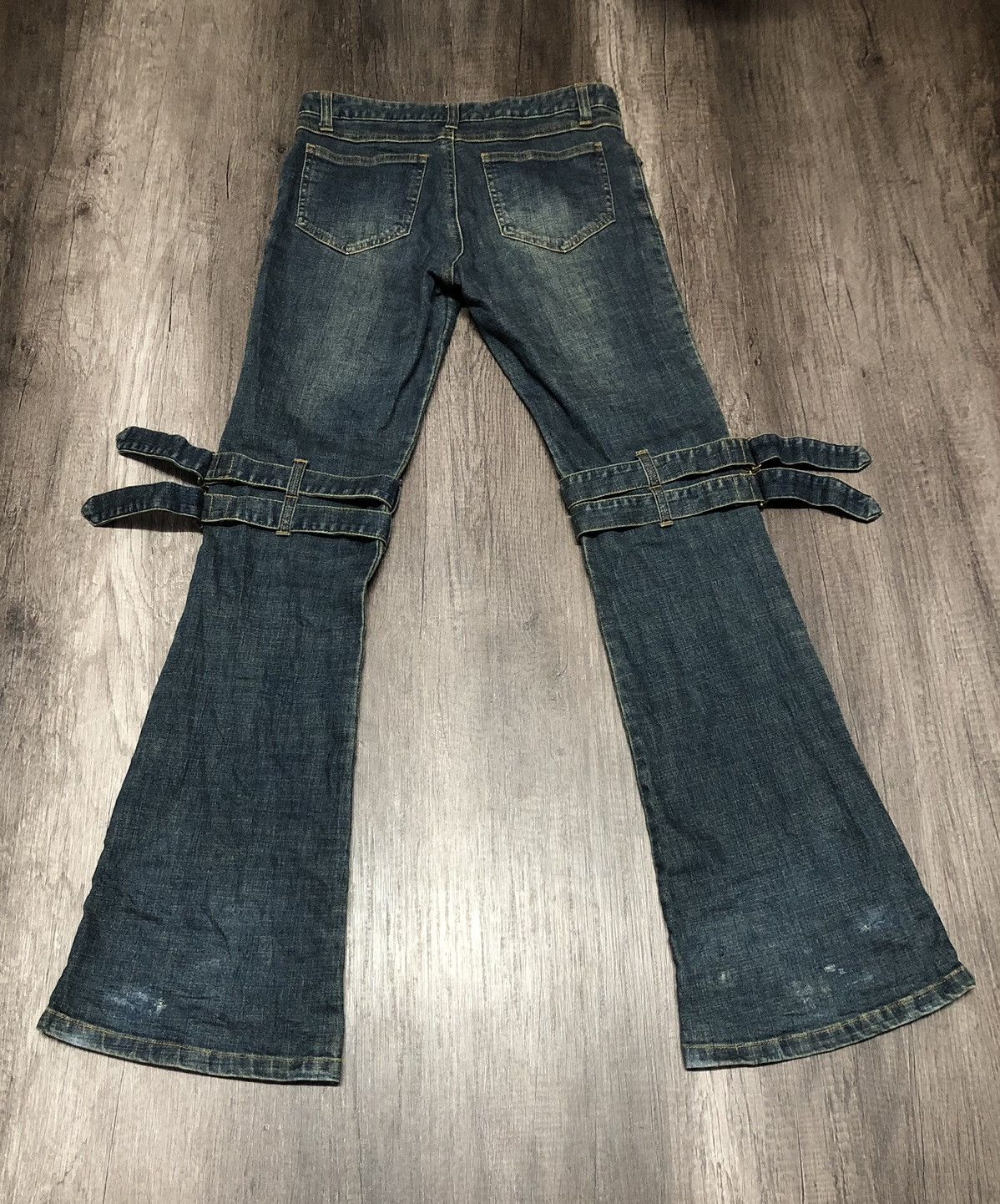Japanese Brand Vintage Play Chess Flared Jeans Bondage Design Size US 28 / EU 44 - 5 Thumbnail