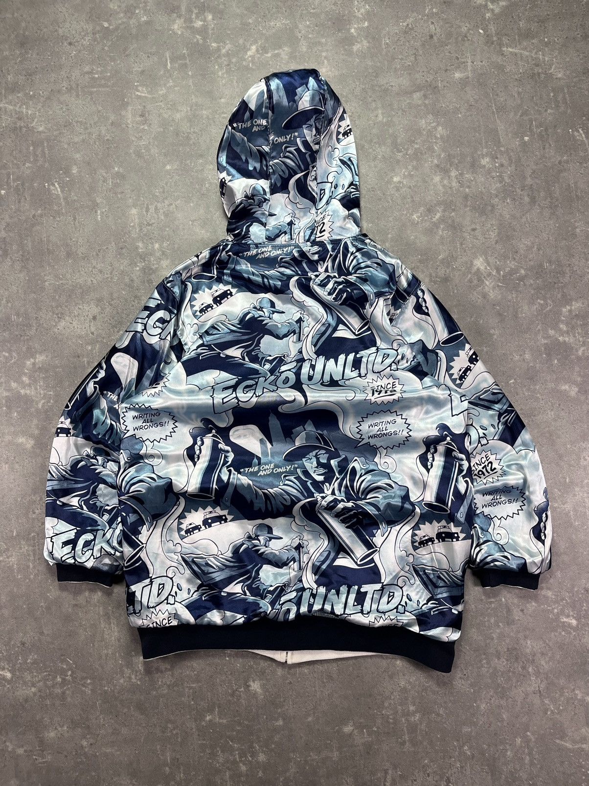 Ecko Unltd. 00s Ecko Unltd. Reversible AOP Printed Baggy Zip Hoodie XXL Size US XXL / EU 58 / 5 - 2 Thumbnail