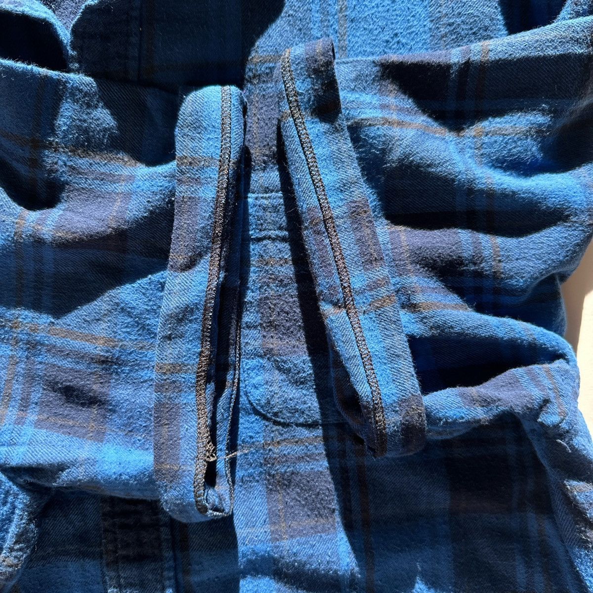 Vintage Vintage SS flannel button up utility work shirt plaid check Size US L / EU 52-54 / 3 - 4 Thumbnail