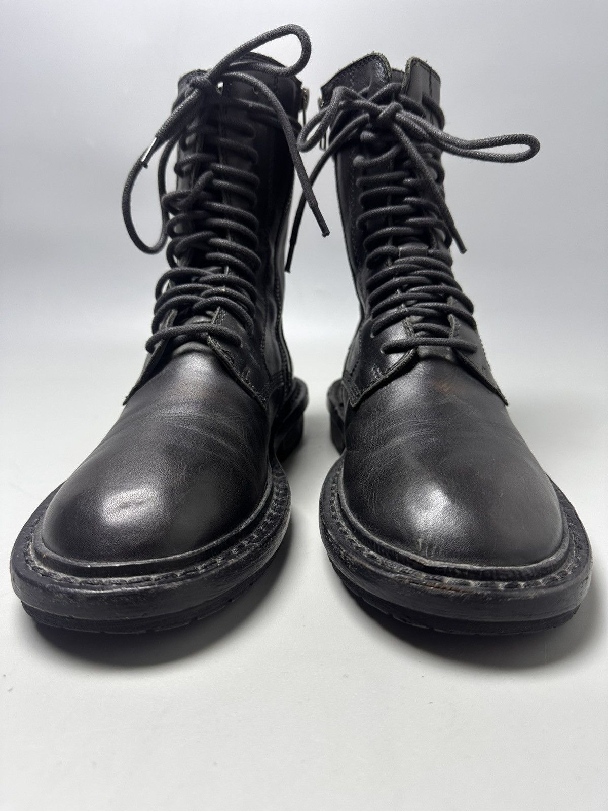 Ann Demeulemeester Ann Demeulemeester - Side Zip Leather Combat Boots Size US 7 / IT 37 - 5 Thumbnail