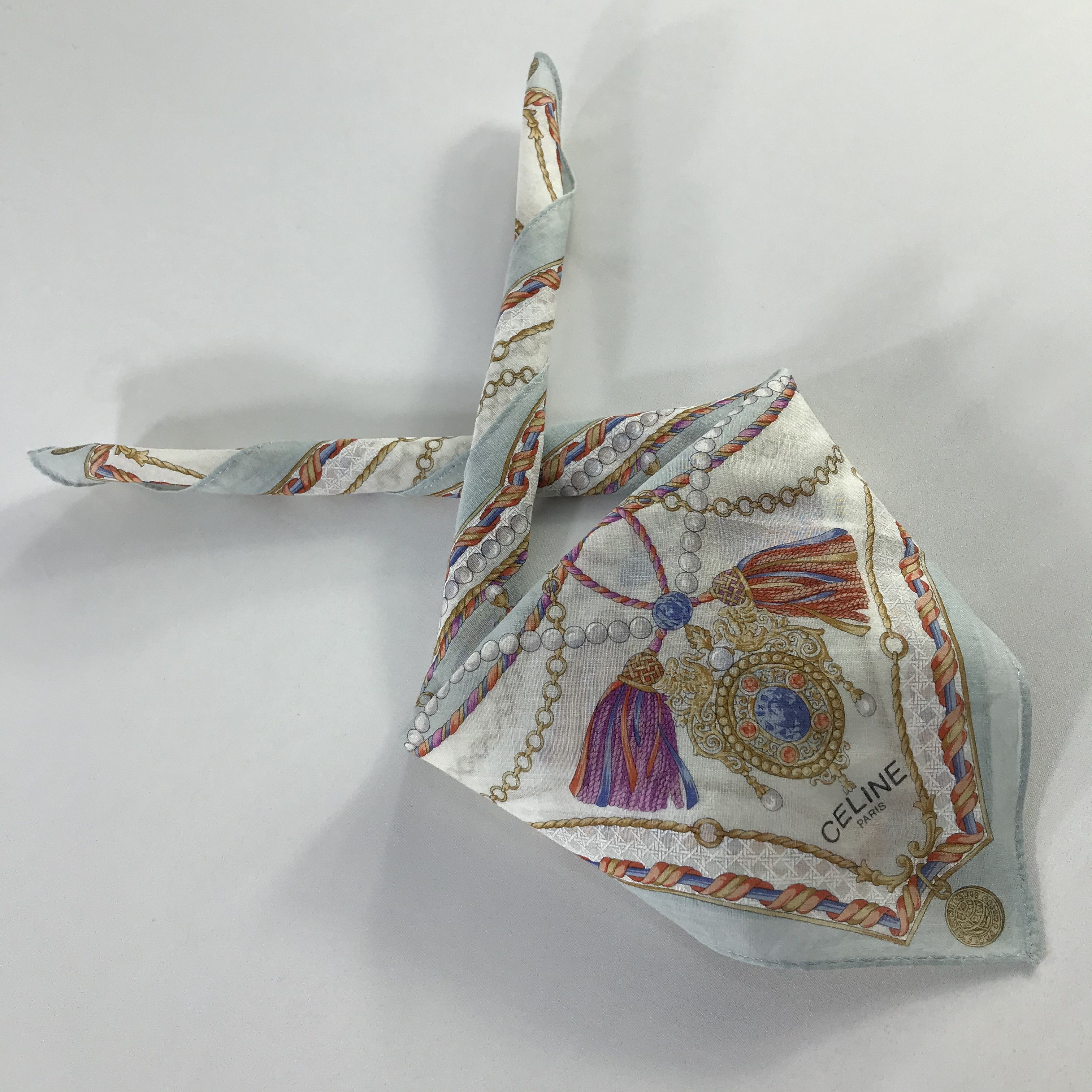 Celine × Vintage Celine Bandana / Handkerchief / Neckerchief - S729 Size ONE SIZE - 4 Thumbnail