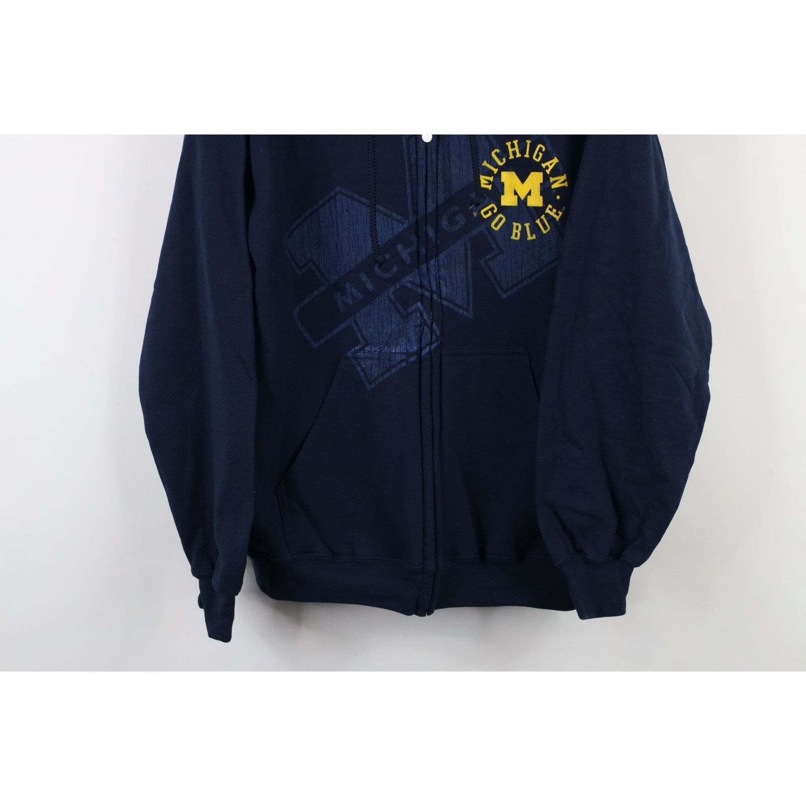 Vintage Deadstock Vintage Y2K University of Michigan Full Zip Hoodie Size US L / EU 52-54 / 3 - 3 Thumbnail