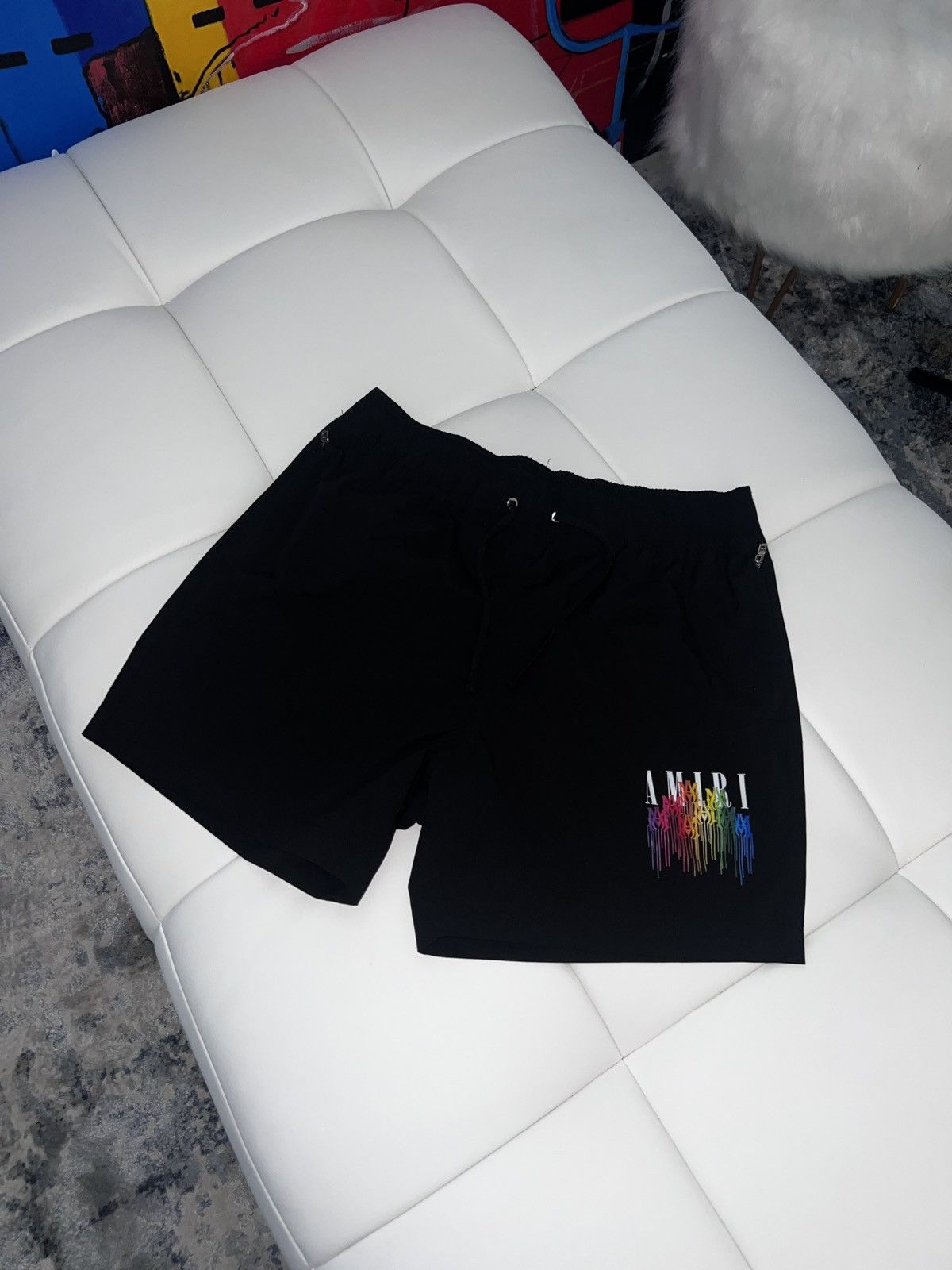 Amiri Amiri logo swim shorts LARGE Size US 34 / EU 50 - 1 Thumbnail