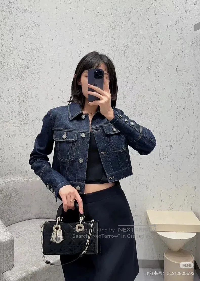 Dior Dior Little Bee Embroidered Denim Short Coat Size XXS / US 00 / IT 34 - 7 Thumbnail