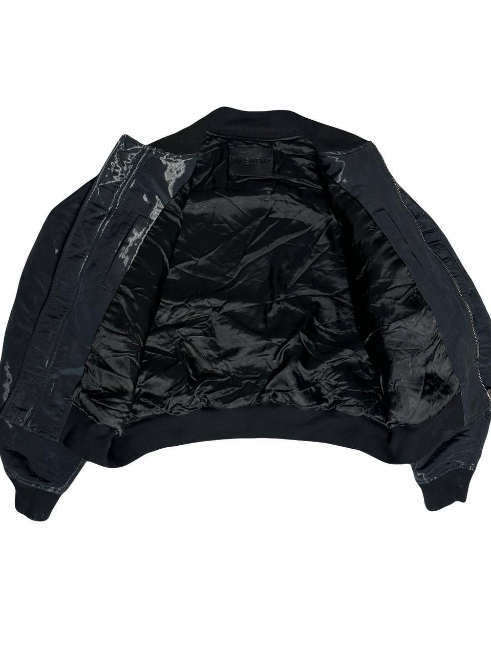 Givenchy Givenchy Black Patch Wet Effect Bomber Jacket Mens XL Size US XL / EU 56 / 4 - 4 Thumbnail
