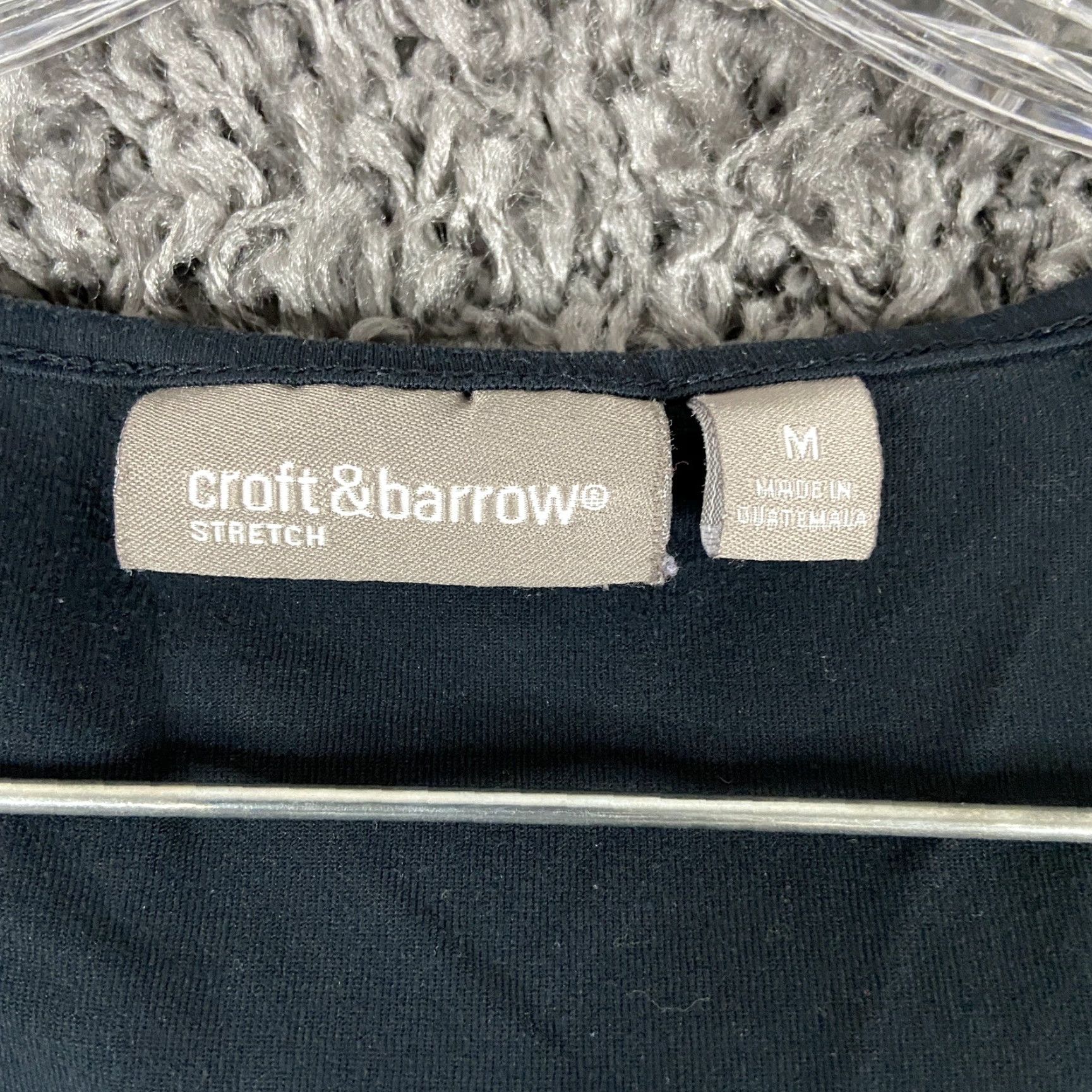 Croft & Barrow Croft & Barrow Women's Tank Top M Black V-Neck Casual Summer Spring Fall Winter Stretch Size M / US 6-8 / IT 42-44 - 5 Thumbnail