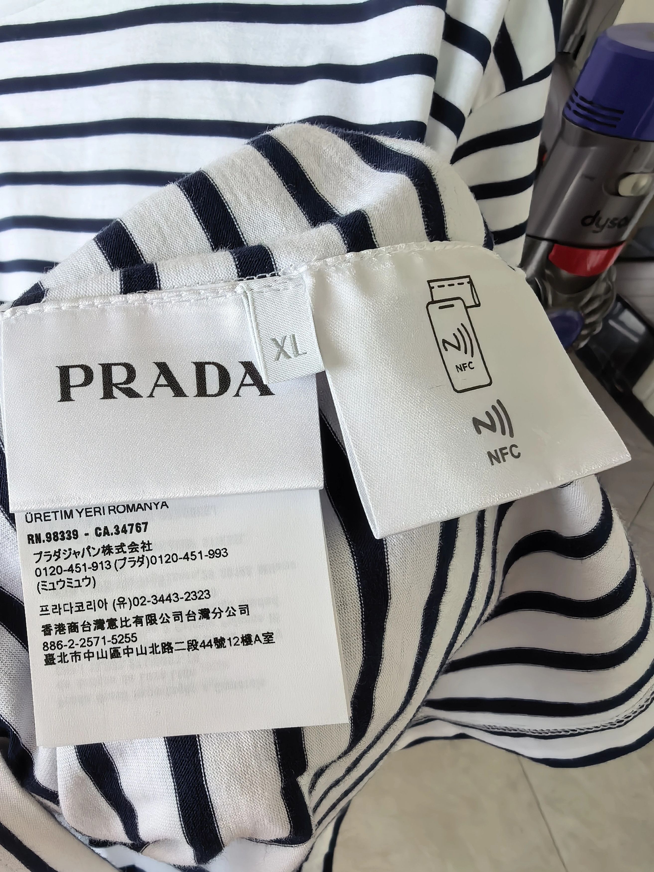 Prada Prada SS25 Striped Short Sleeve Tee XL Size US XL / EU 56 / 4 - 4 Thumbnail