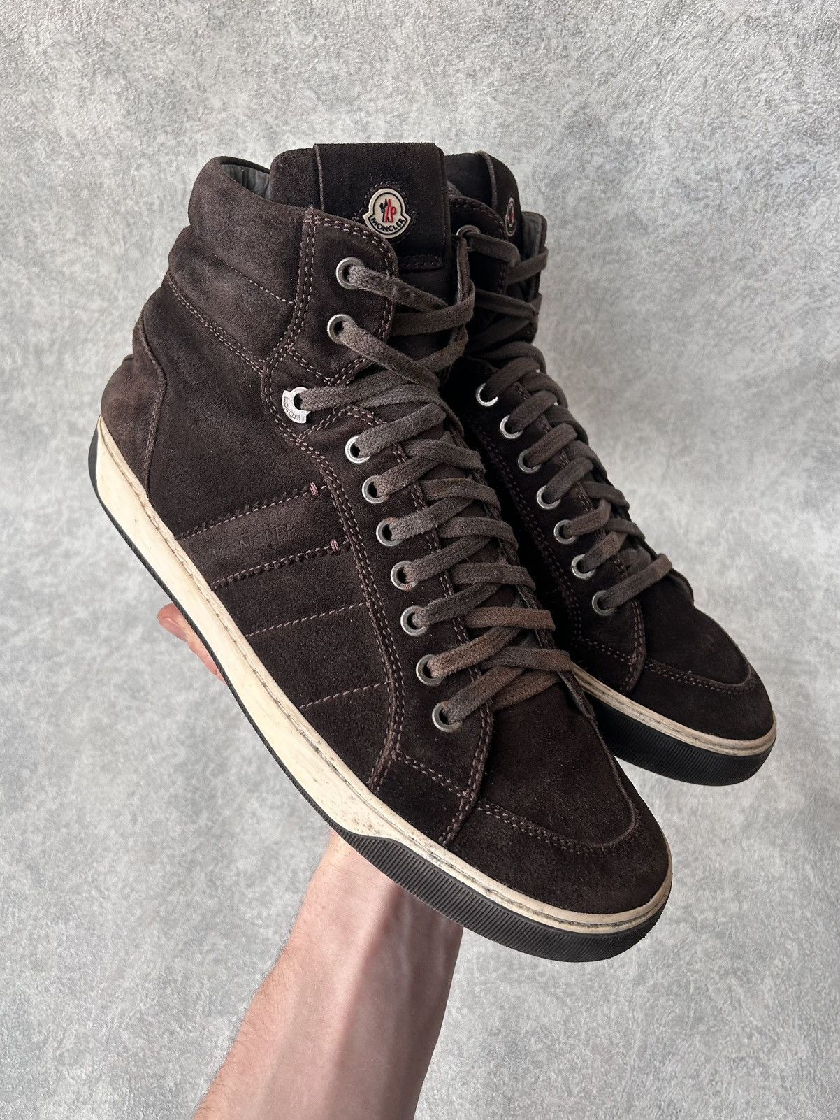 Vintage Moncler Suede High Top Sneakers
