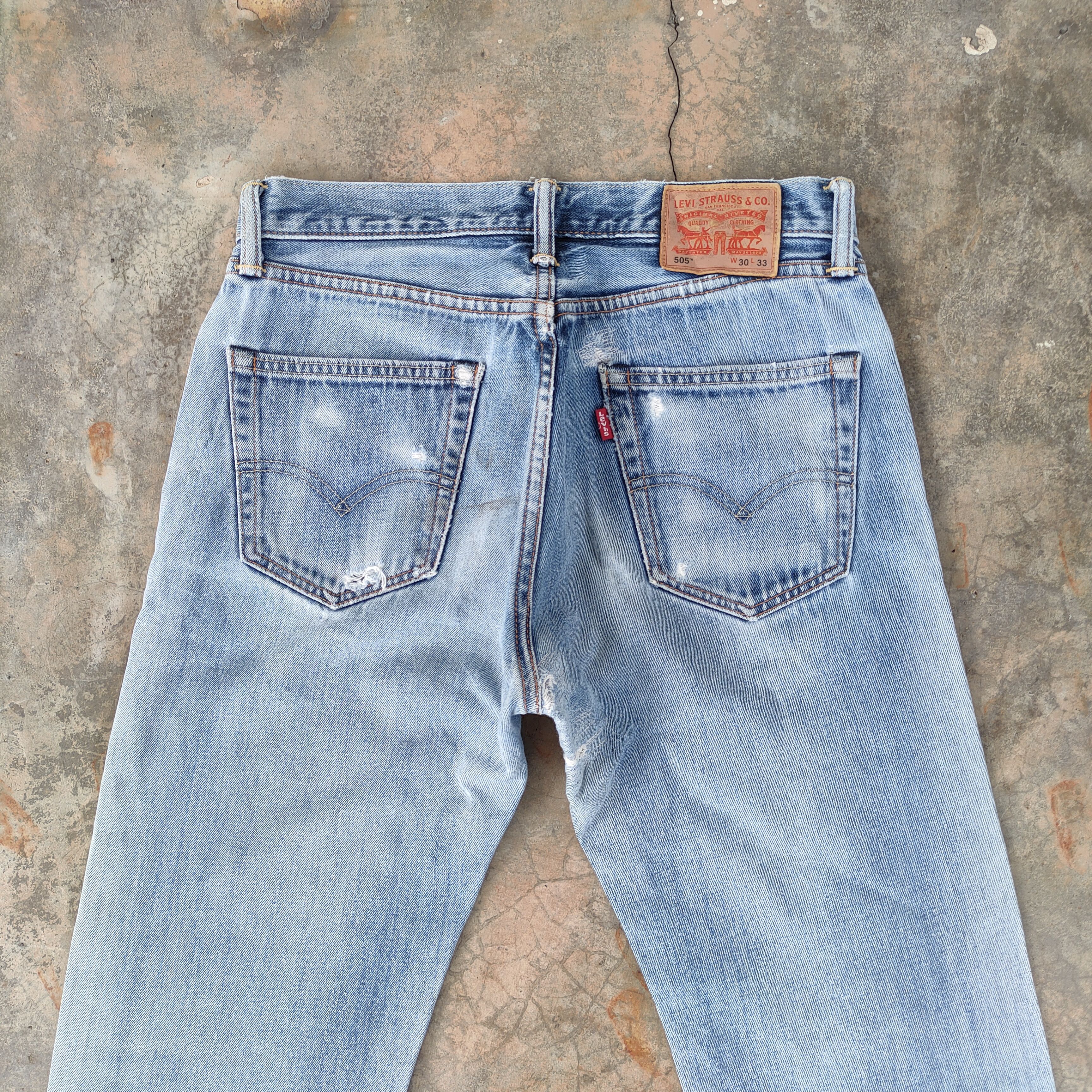 Levi's Vintage Clothing # LEVI'S 505 VINTAGE MUD WASH BLUE JEANS DENIM PANTS Size US 30 / EU 46 - 8 Thumbnail