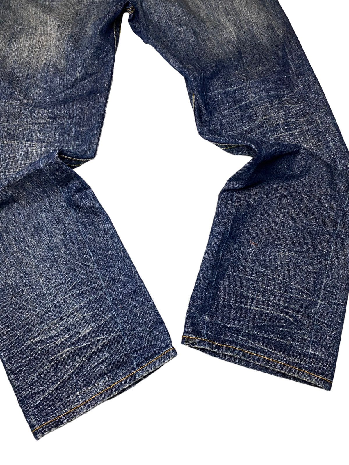 If Six Was Nine 2000's Akademiks Flared Tribal Seawash Jeans Size US 34 / EU 50 - 14 Thumbnail