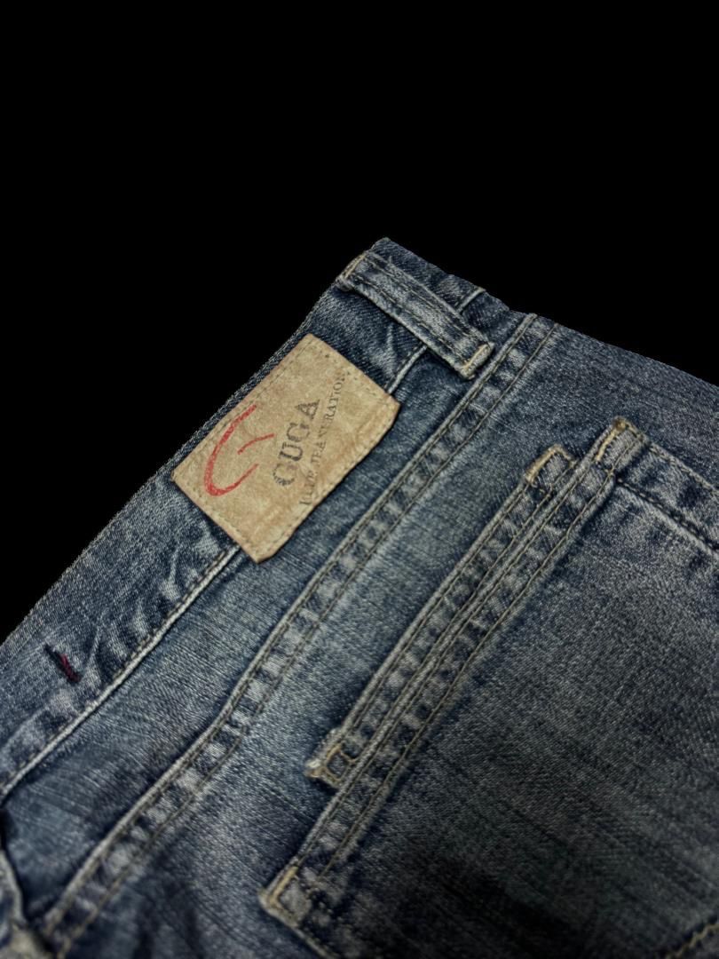 Japanese Brand BAGGY Guga 🇯🇵 Jeans Rusty Mudwash Sick Style Distressed Jean Size US 33 - 18 Thumbnail