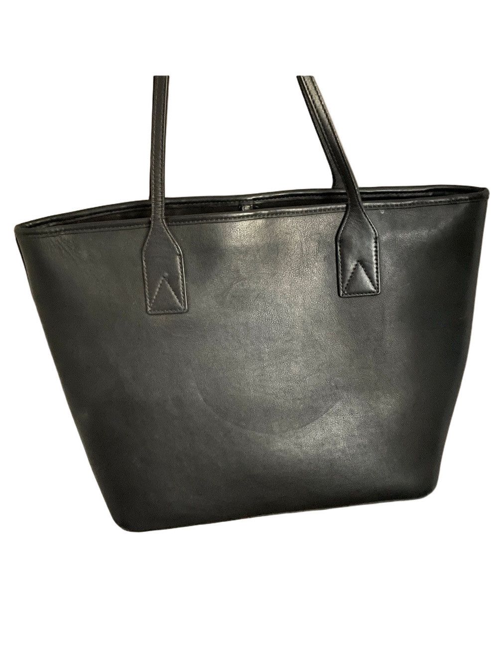 Aritzia Aritzia Auxiliary Black Leather Work Tote Bag Size ONE SIZE - 11 Thumbnail
