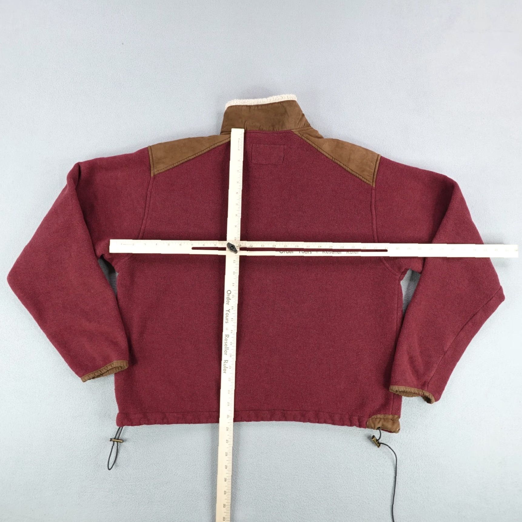 Orvis Orvis Jacket Mens XL Red Fleece Sherpa Collar Lined Leather Trim Overcoat Zip Pockets Brand: Orvis Size US XL / EU 56 / 4 - 7 Thumbnail