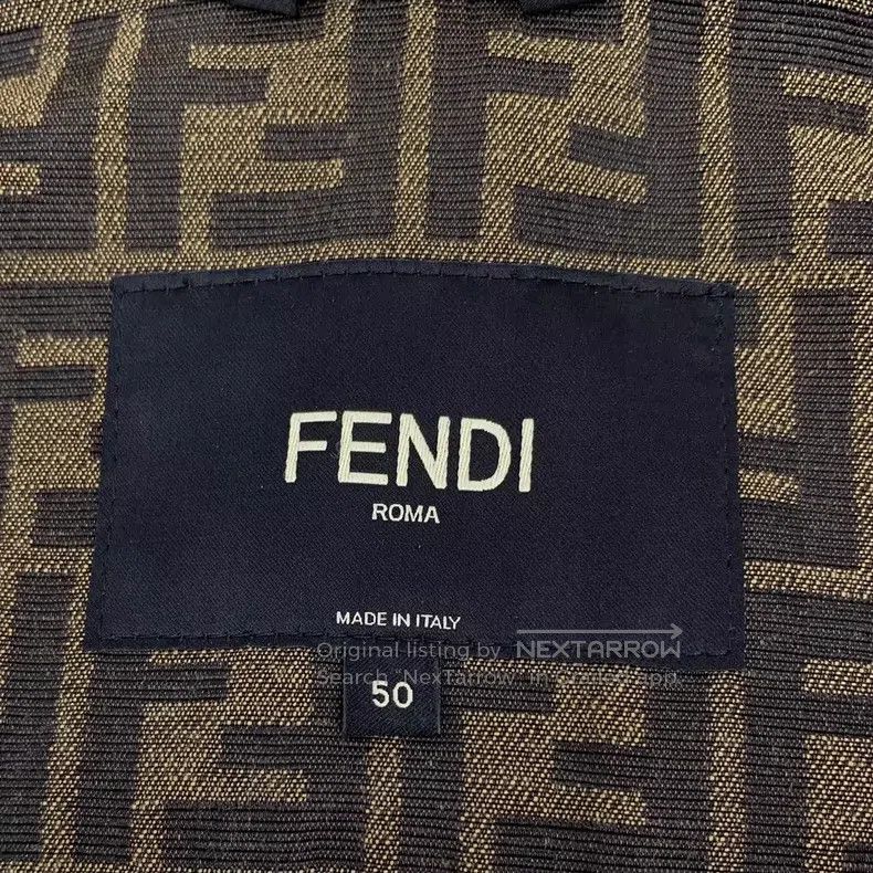 Fendi Fendi Dark brown logo letter all-over print long-sleeve sh Size US M / EU 48-50 / 2 - 5 Thumbnail