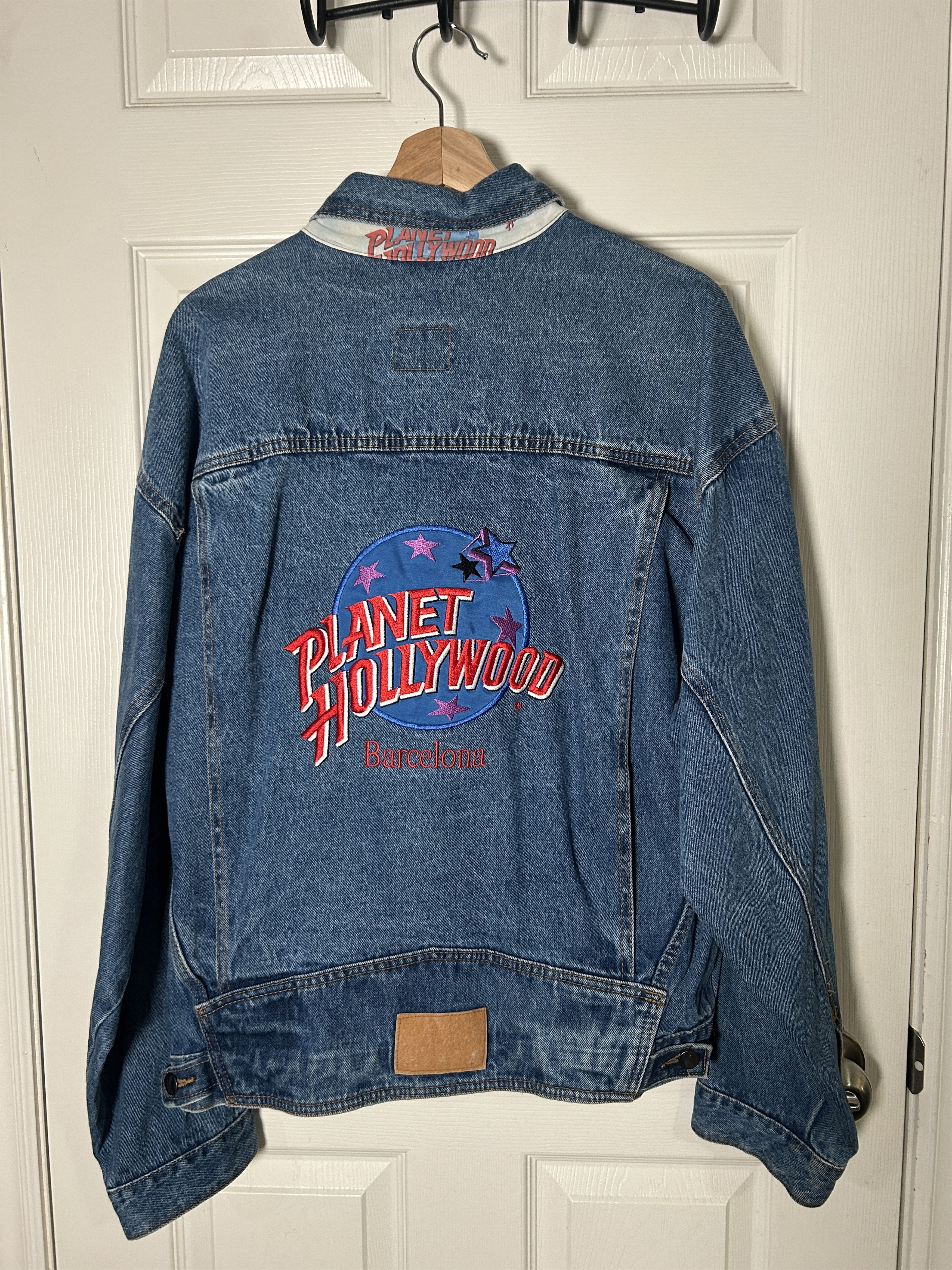 Planet Hollywood Vintage 90S Planet Hollywood Barcelona Denim Jean Jacket L Size US L / EU 52-54 / 3 - 2 Thumbnail