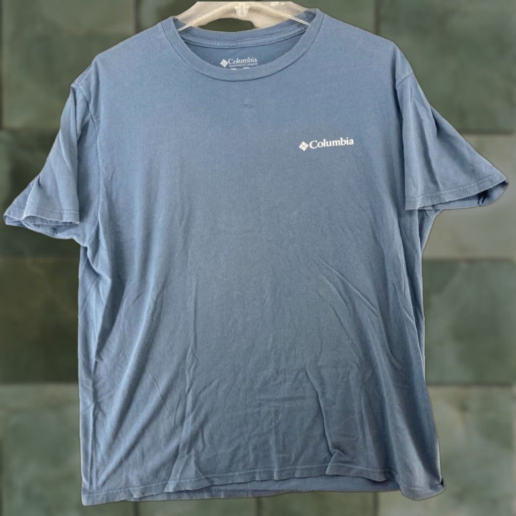 Vintage Columbia Men's T-Shirt Large Blue Bear Graphic Print Short Sleeve Jersey Crew Neck All Seasons Outdoor Casual Size US L / EU 52-54 / 3 - 1 Thumbnail