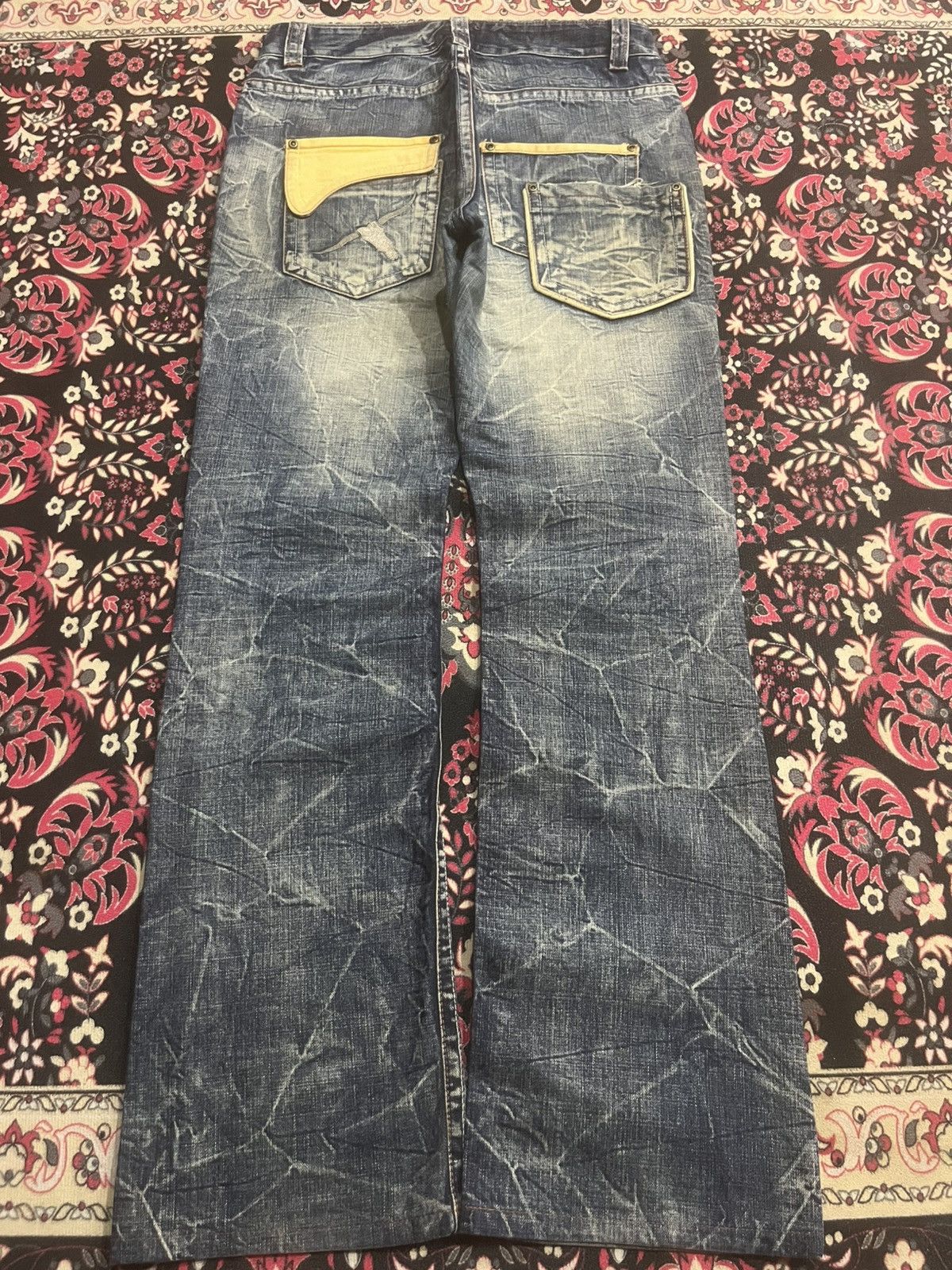 Tornado Mart Ozz-Firsi Pinball Distressed Thunder Distressed Flare Jeans Size US 30 / EU 46 - 2 Thumbnail