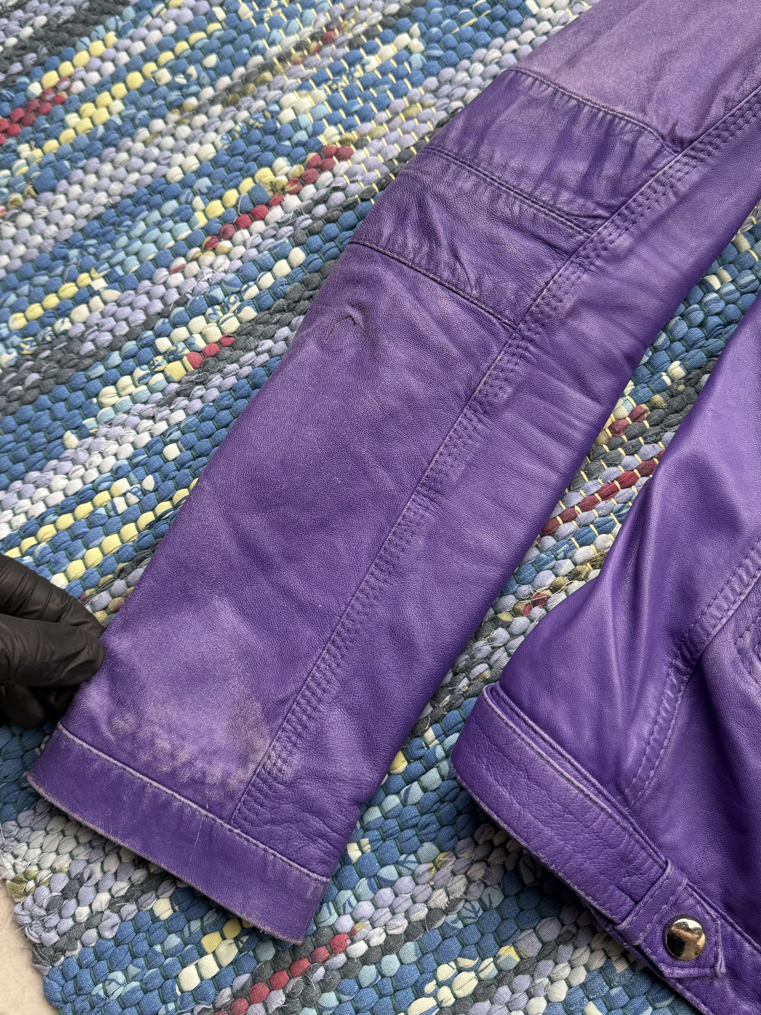 Vintage Vintage Faded Leather Jacket A162(150) Size M / US 6-8 / IT 42-44 - 4 Thumbnail
