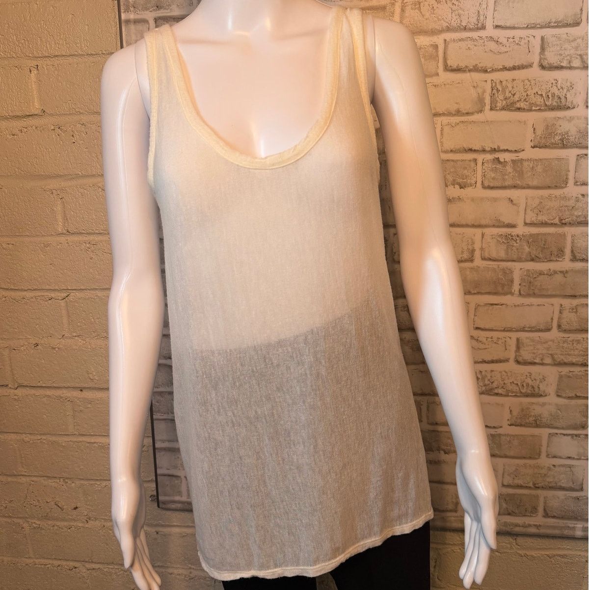 The Row Roger White Gauzy Scoop Neck Tank Top size S Semi Sheer Size S / US 4 / IT 40 - 5 Thumbnail