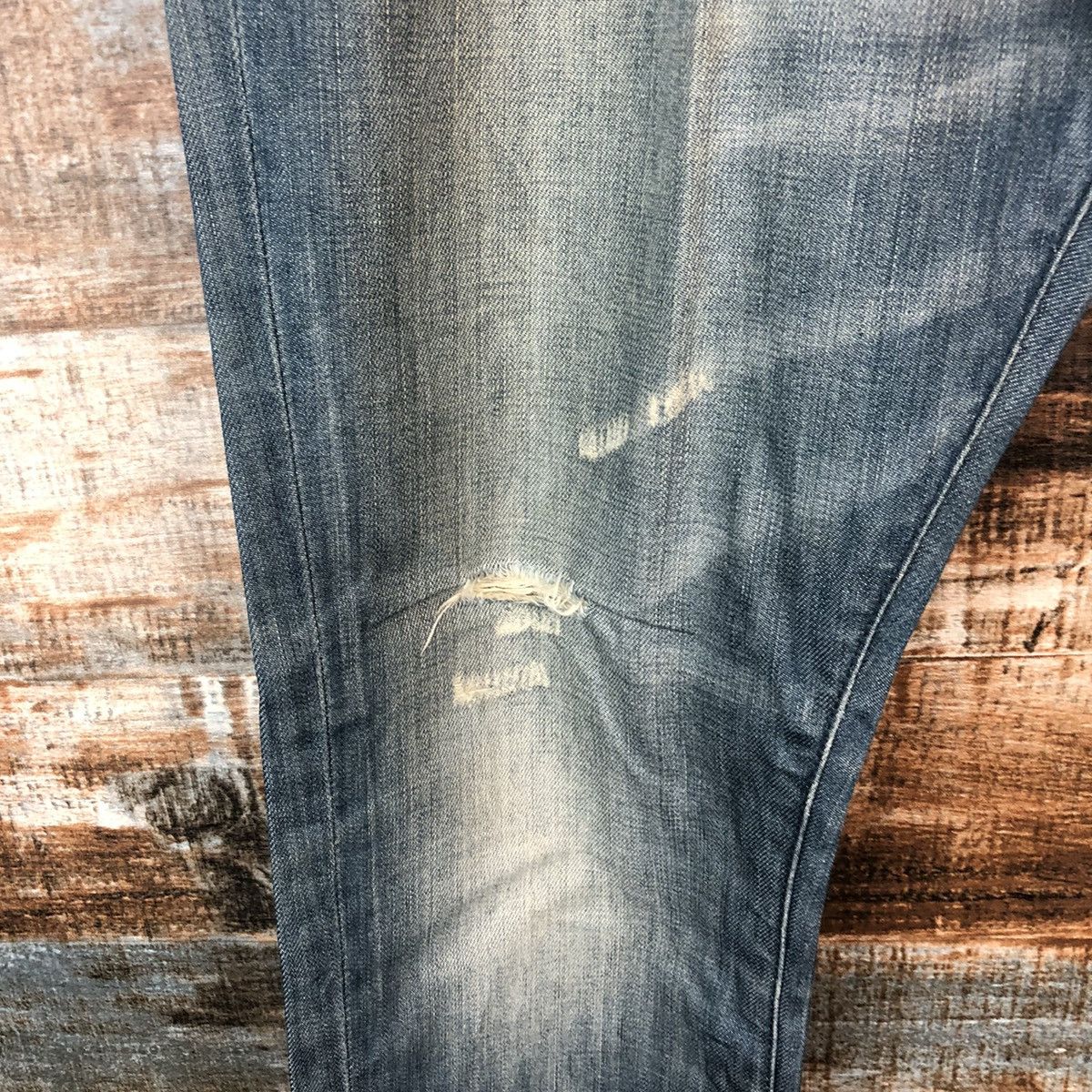 Uniqlo DL Uniqlo Jeans Dark Blue Distressed Denim Pants #C159 Size US 32 / EU 48 - 9 Thumbnail