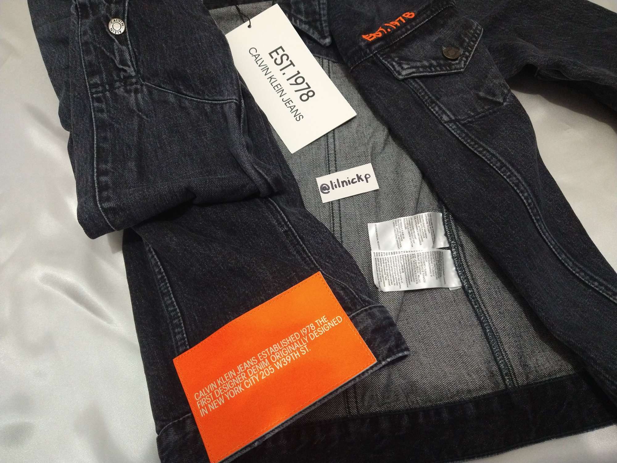 Calvin Klein 205W39NYC EST. 1978 Comet Grey Denim Trucker Jacket Size US S / EU 44-46 / 1 - 4 Thumbnail