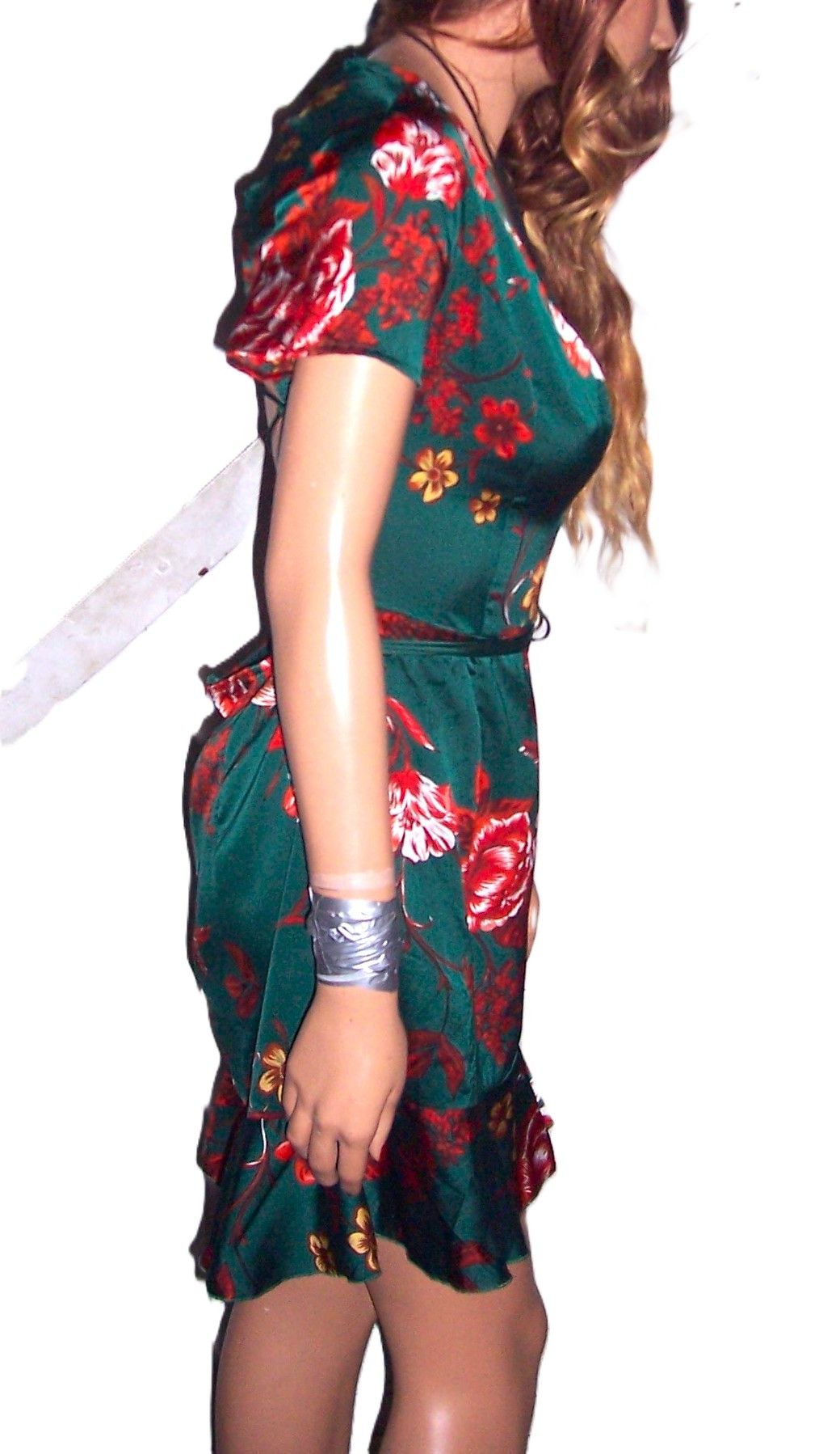PrettyLittleThing PrettyLittleThing Green Floral Wrap Dress 8 NWT Size M / US 6-8 / IT 42-44 - 6 Thumbnail