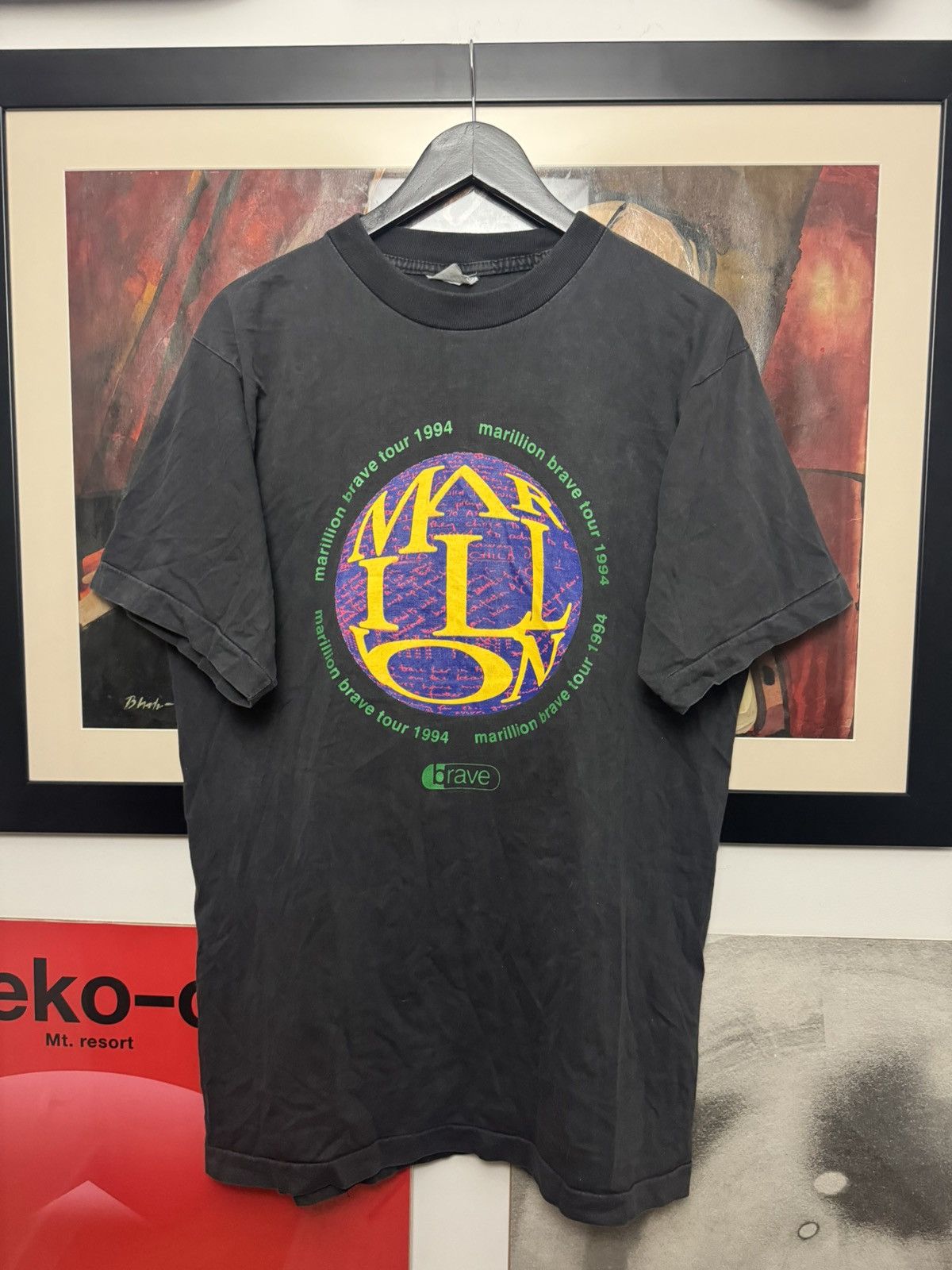 Band Tees 1994 Marillion Brave tee vintage big logo tour band washed Size US L / EU 52-54 / 3 - 1 Thumbnail