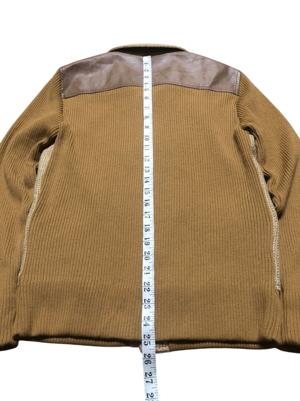 Oscar De La Renta Vintage Oscar De La Renta Wool knit Leather Part jacket Size US M / EU 48-50 / 2 - 14 Thumbnail