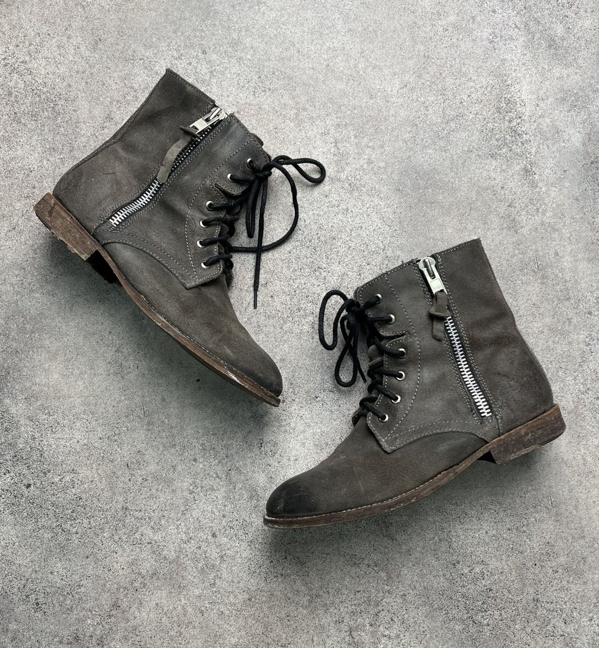 Steve Madden Steve Madden rare conspiracy style double zil leather boots Size US 10.5 / EU 43-44 - 1 Thumbnail