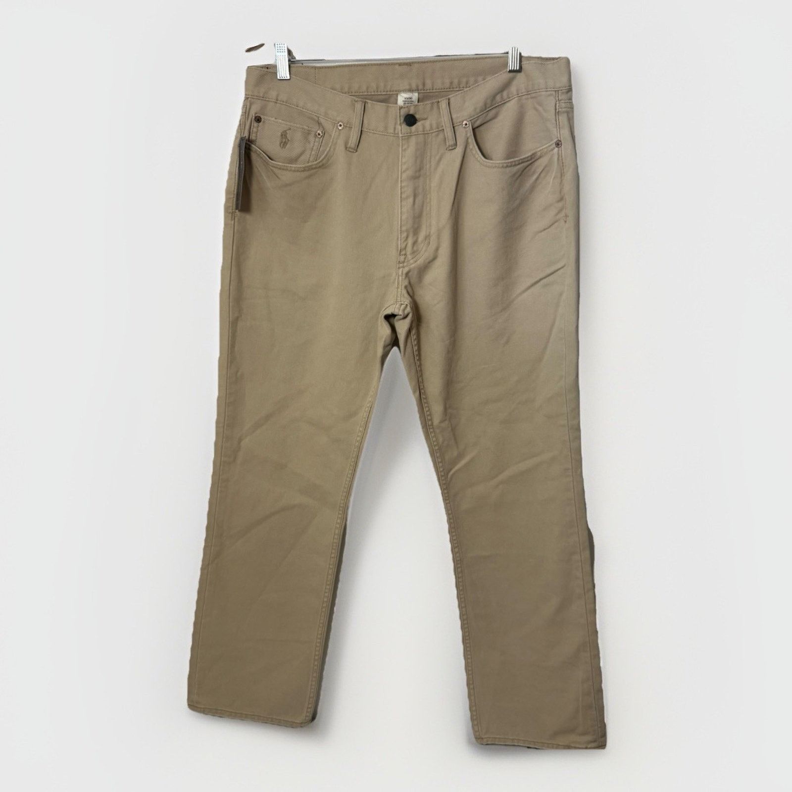 Polo Ralph Lauren POLO Ralph Lauren 650 Straight Jeans Tan Mens 35/30 Pants Size US 35 - 1 Thumbnail