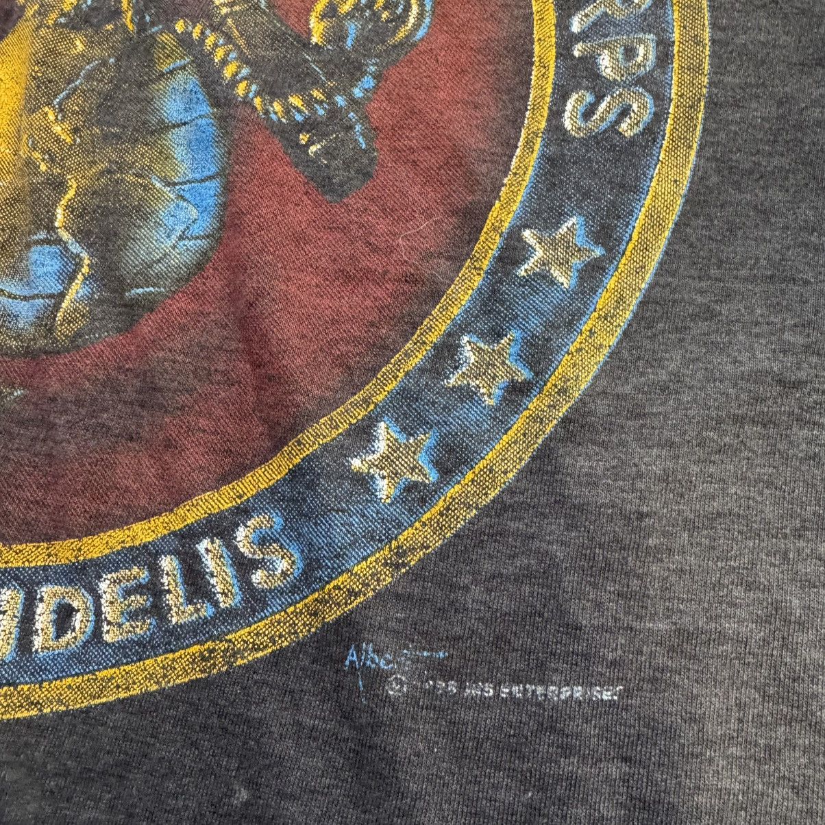 Vintage Vintage Faded and Thrashed 3D Emblem Style USA Marines tee Size US L / EU 52-54 / 3 - 3 Thumbnail