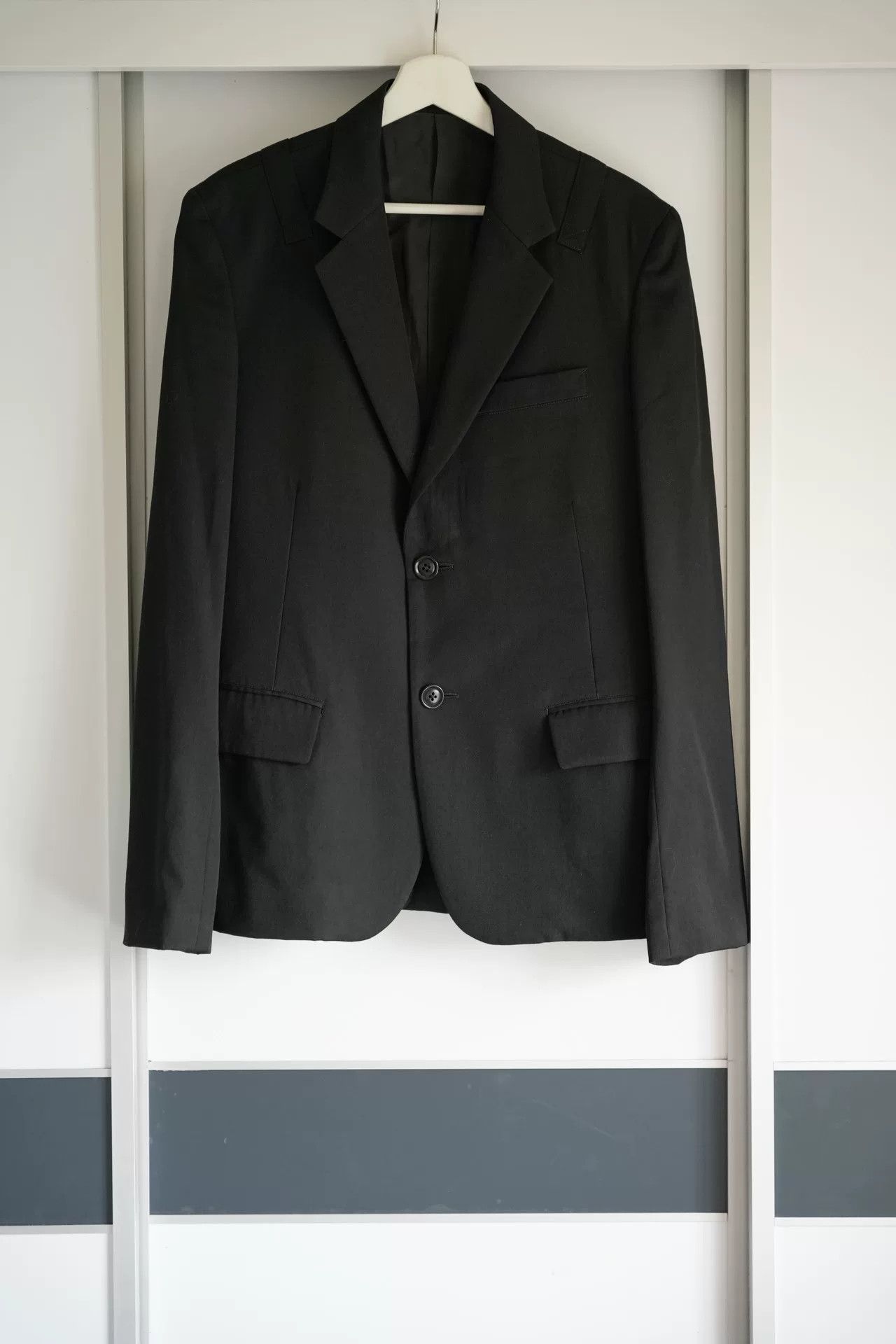 Yohji Yamamoto Yohji Yamamoto Black Wool Suit Jacket Size US M / EU 48-50 / 2 - 1 Thumbnail