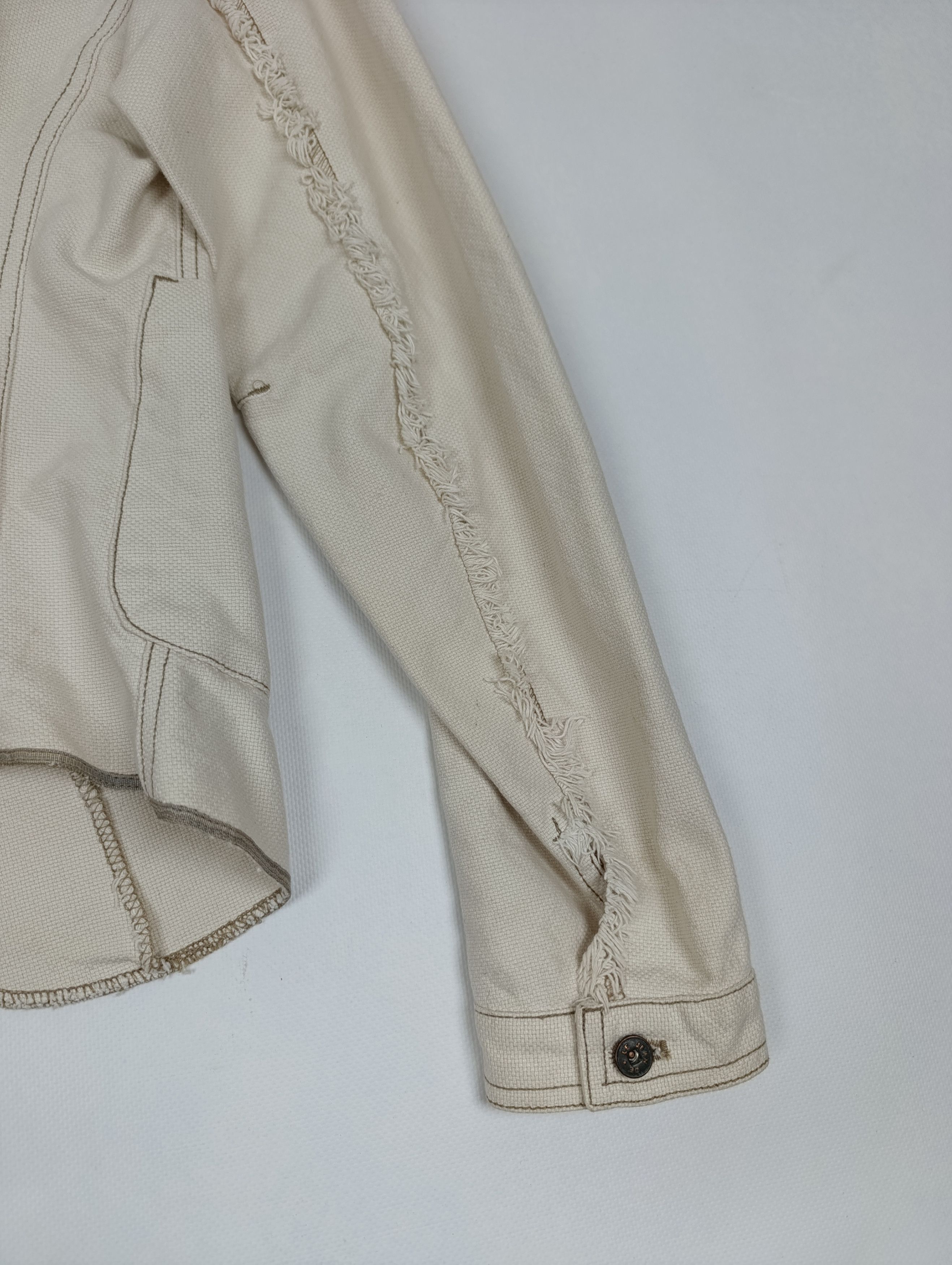 Marithe + Francois Girbaud VINTAGE MARITHE FRANCOIS GIRBAUD CANVAS FRAYED BLAZER JACKET Size M / US 6-8 / IT 42-44 - 20 Thumbnail