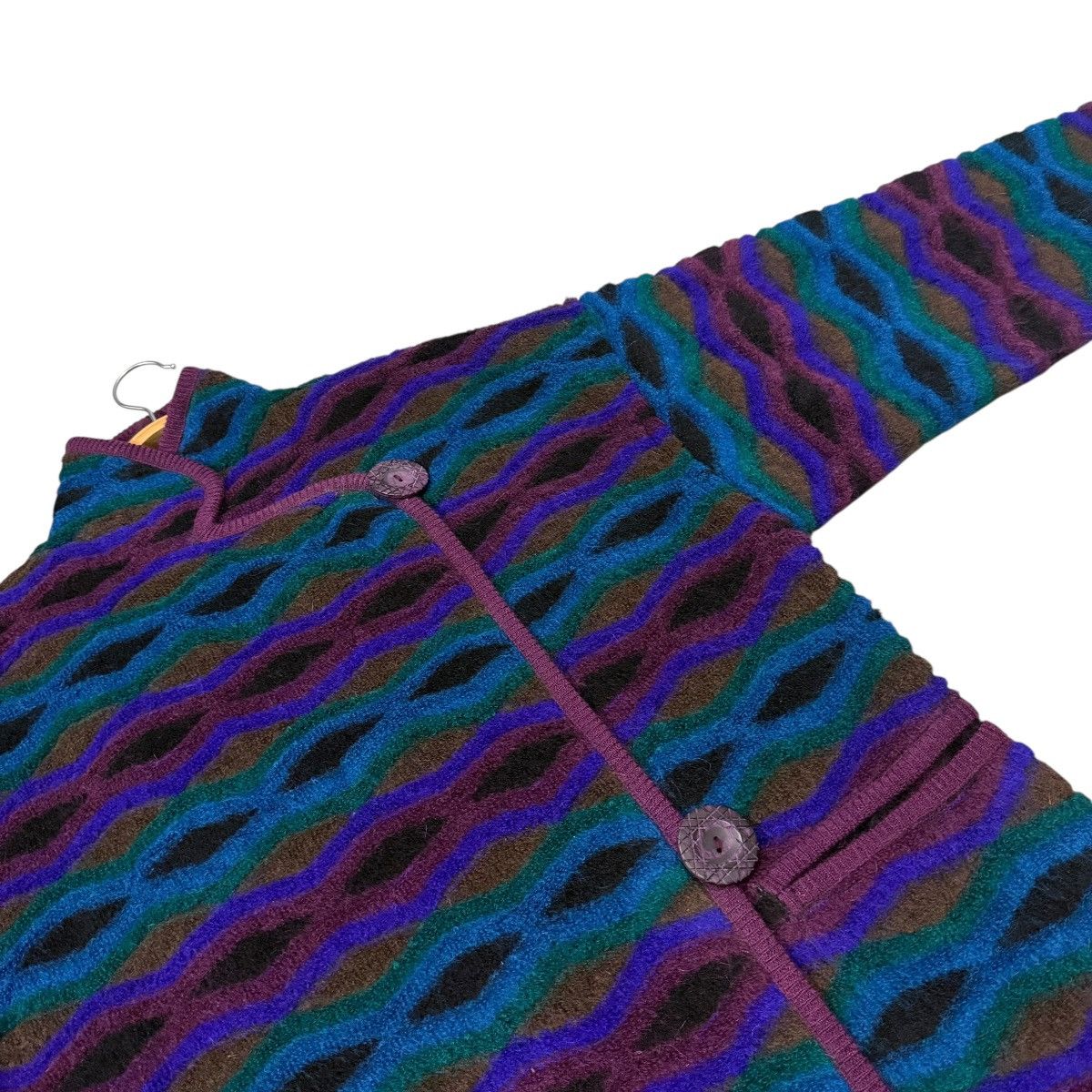 Missoni Vintage Missoni Reversible Wool Mohair Puffer Light Jacket Size L / US 10 / IT 46 - 6 Thumbnail