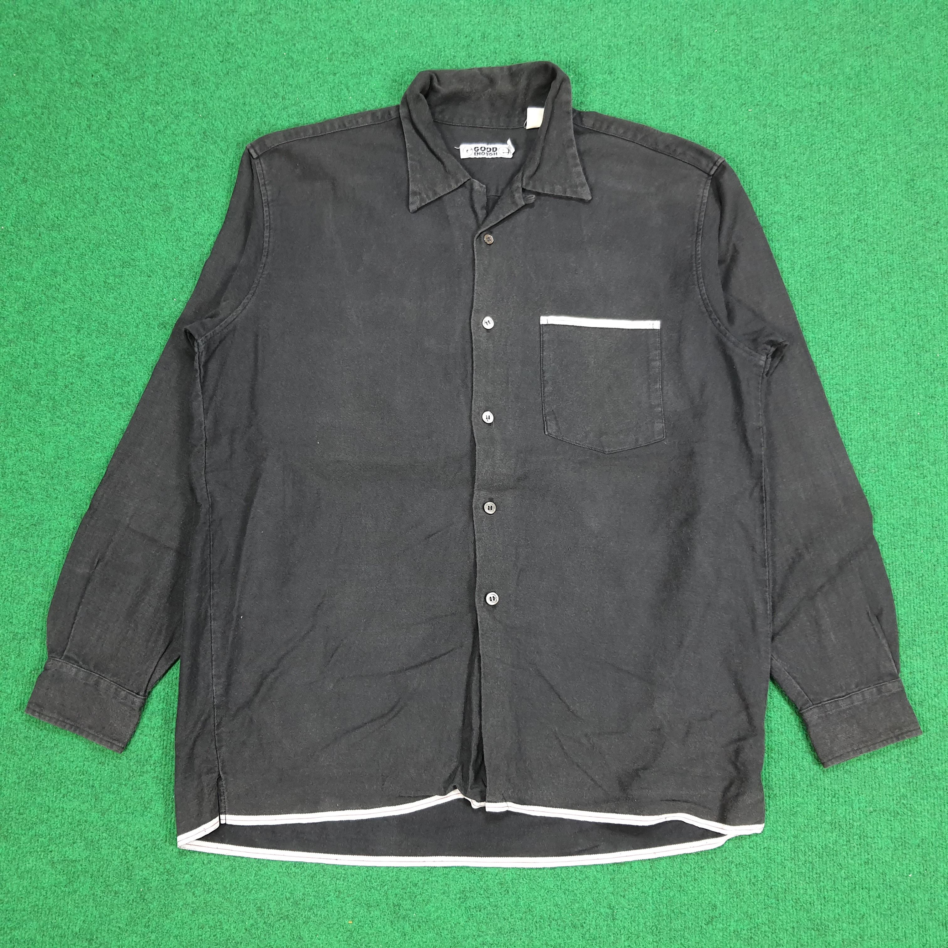 GOODENOUGH × Japanese Brand × Vintage Vintage Good Enough Japanese Brand Button Up Shirt Size US L / EU 52-54 / 3 - 1 Thumbnail