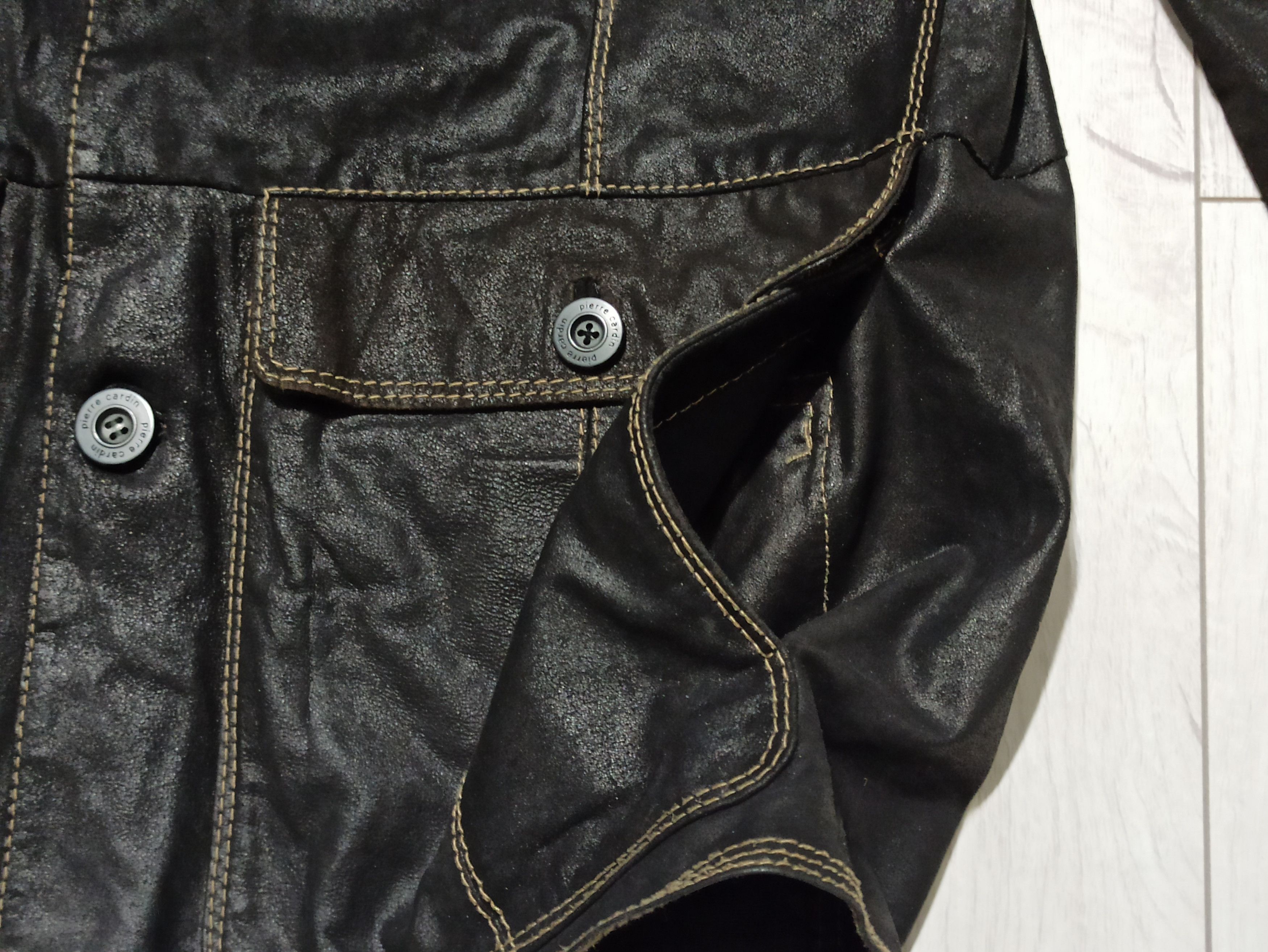 Pierre Cardin Pierre Cardin Archive Goat Leather Safari Field Jacket Black Size US M / EU 48-50 / 2 - 3 Thumbnail