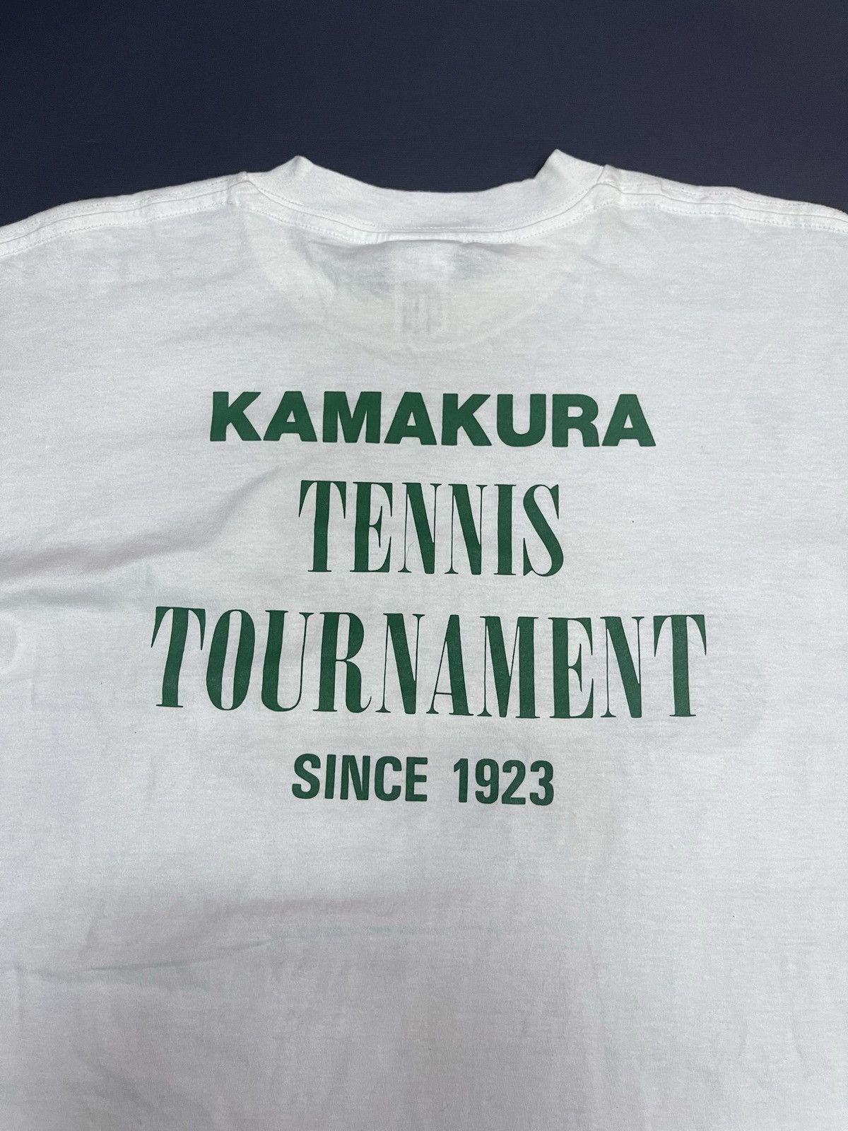 Nike × Vintage RARE 90s NIKE x KAMAKURA TENNIS SWOOSH TEES Size US L / EU 52-54 / 3 - 5 Thumbnail