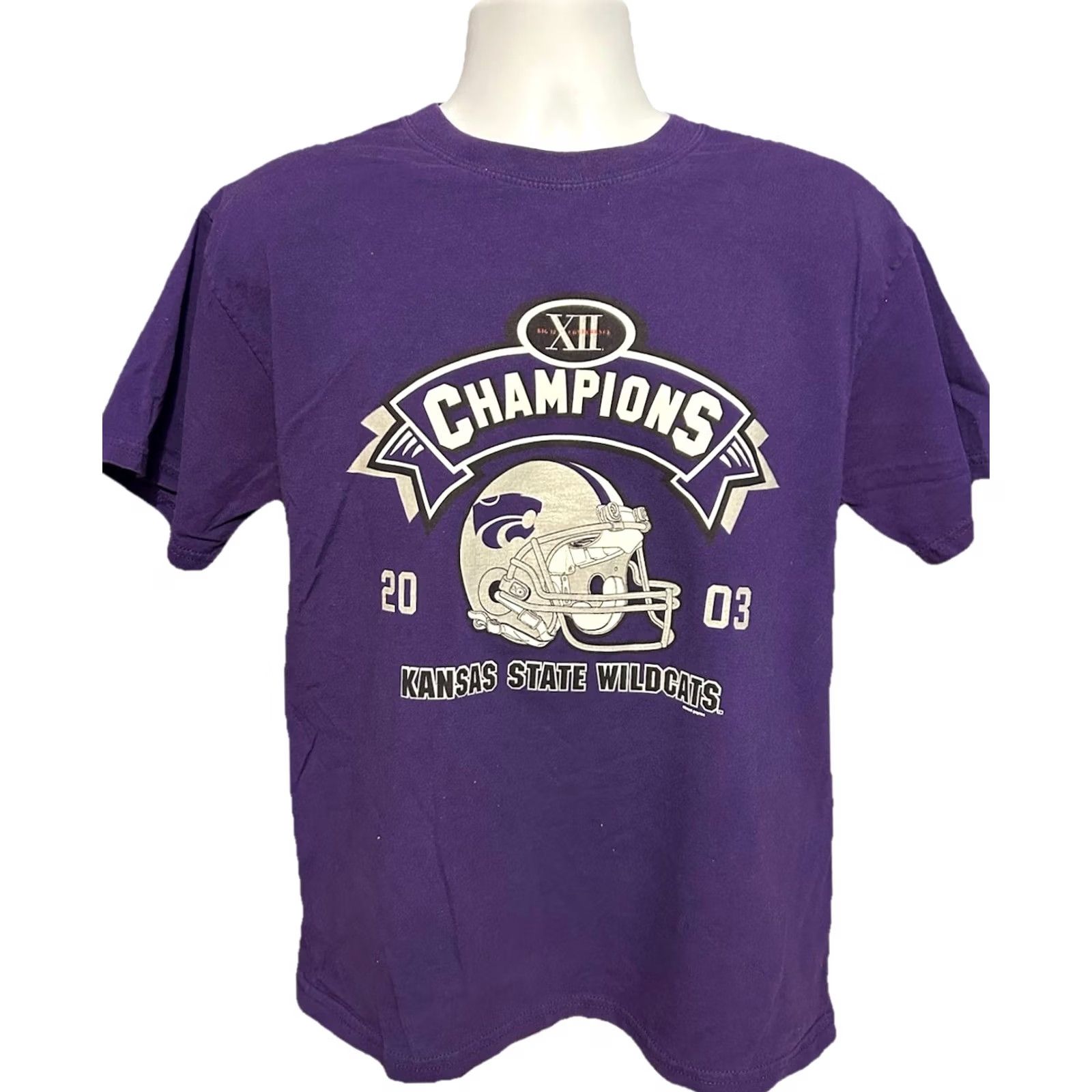 Vintage Kansas State Football Champions 2003 Vintage T-Shirt Large Purple Men's Shirt Size US L / EU 52-54 / 3 - 2 Thumbnail