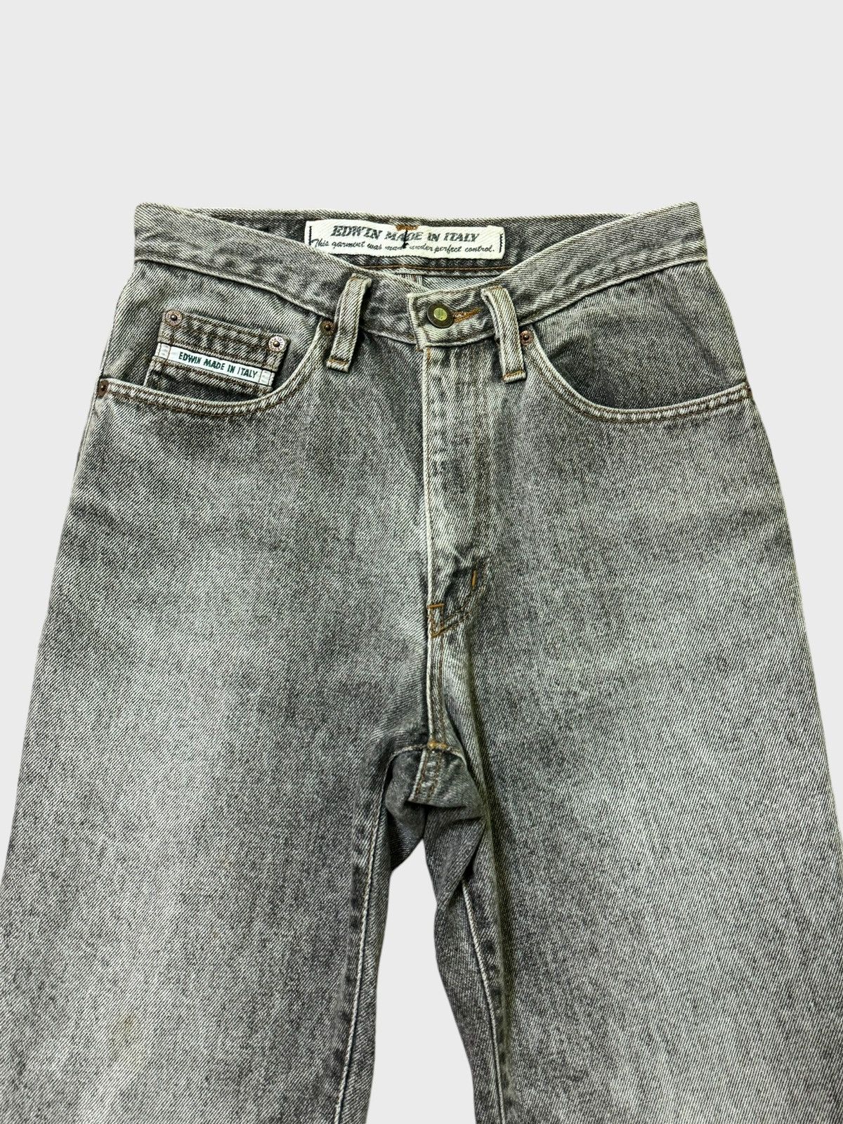 Edwin × Hysteric Glamour × If Six Was Nine VINTAGE EDWIN ITALY DISTRESSED JEANS RARE Size US 27 - 3 Thumbnail