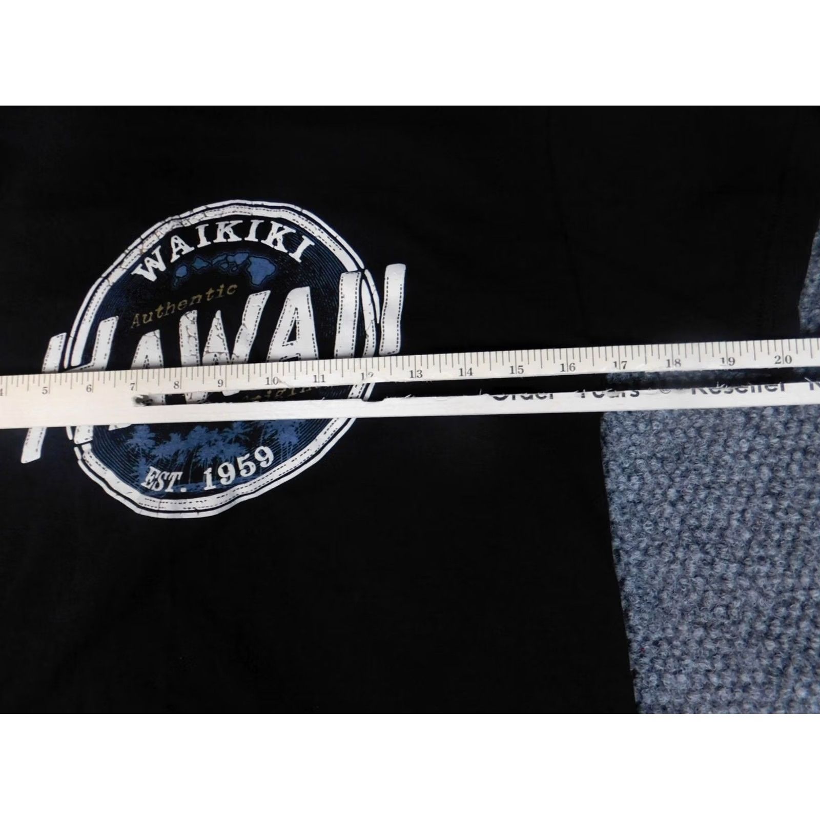 Vintage Alstyle Hawaii Shirt S Men Black Cotton Blend Logo Crew Neck Short Sleeve T-Shirt Waikiki Graphic Hawaii Mens Shirt Size US S / EU 44-46 / 1 - 5 Thumbnail